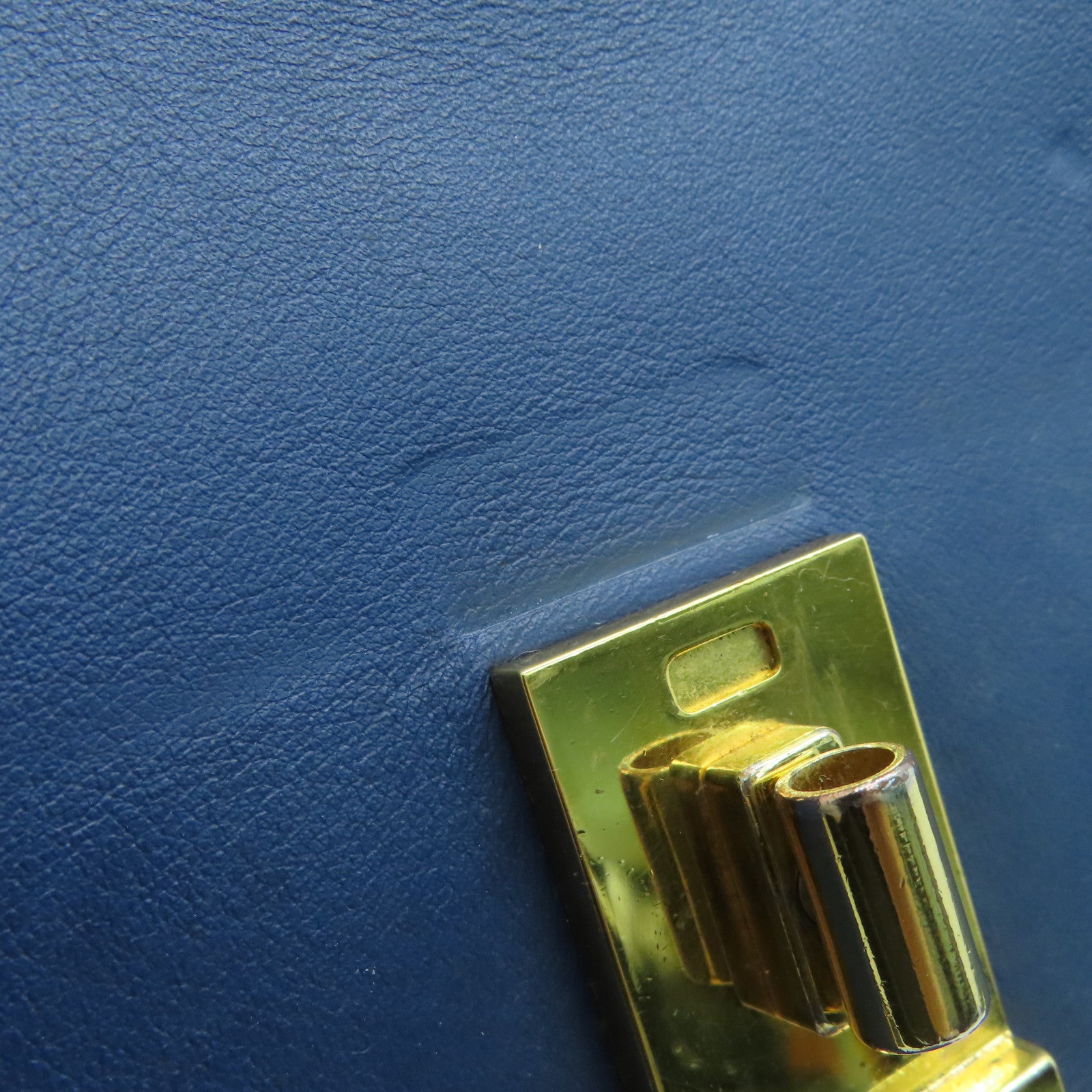Chloe 牛皮皮革Chain Shoulder Bag金扣链带肩背袋蓝色