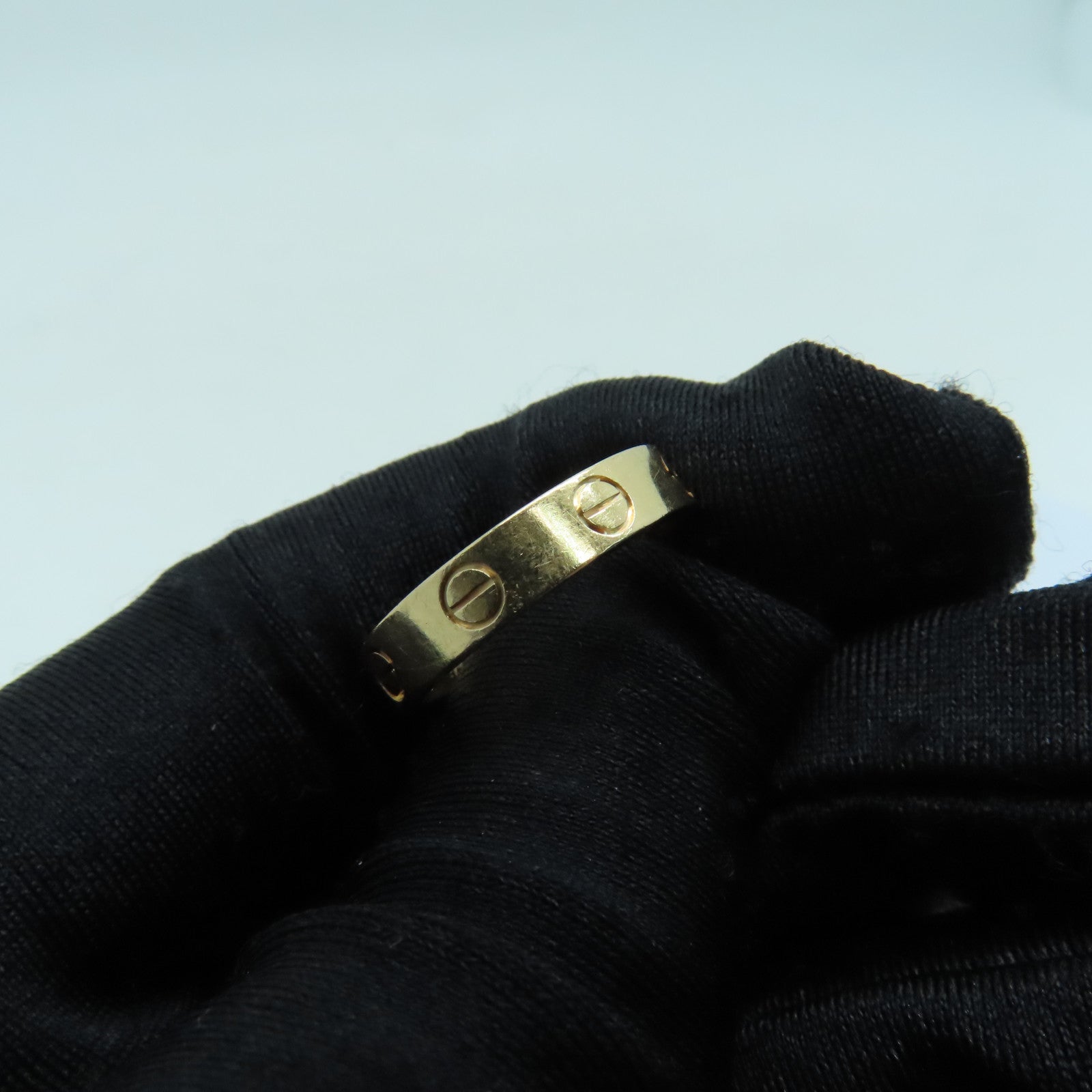 CARTIER 18K Gold Diamond Diamond Love Ring Ring Cartier#49/US#5