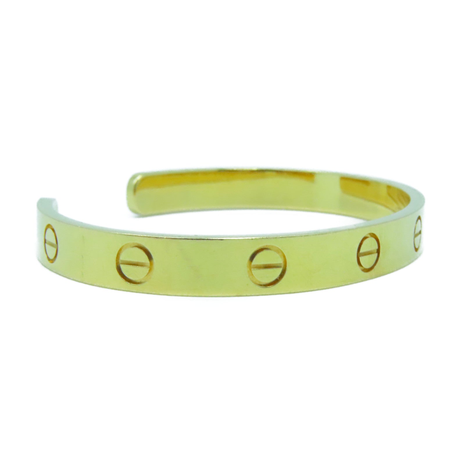 CARTIER 18K黃金Love Blaceret手鐲金色Cartier#17