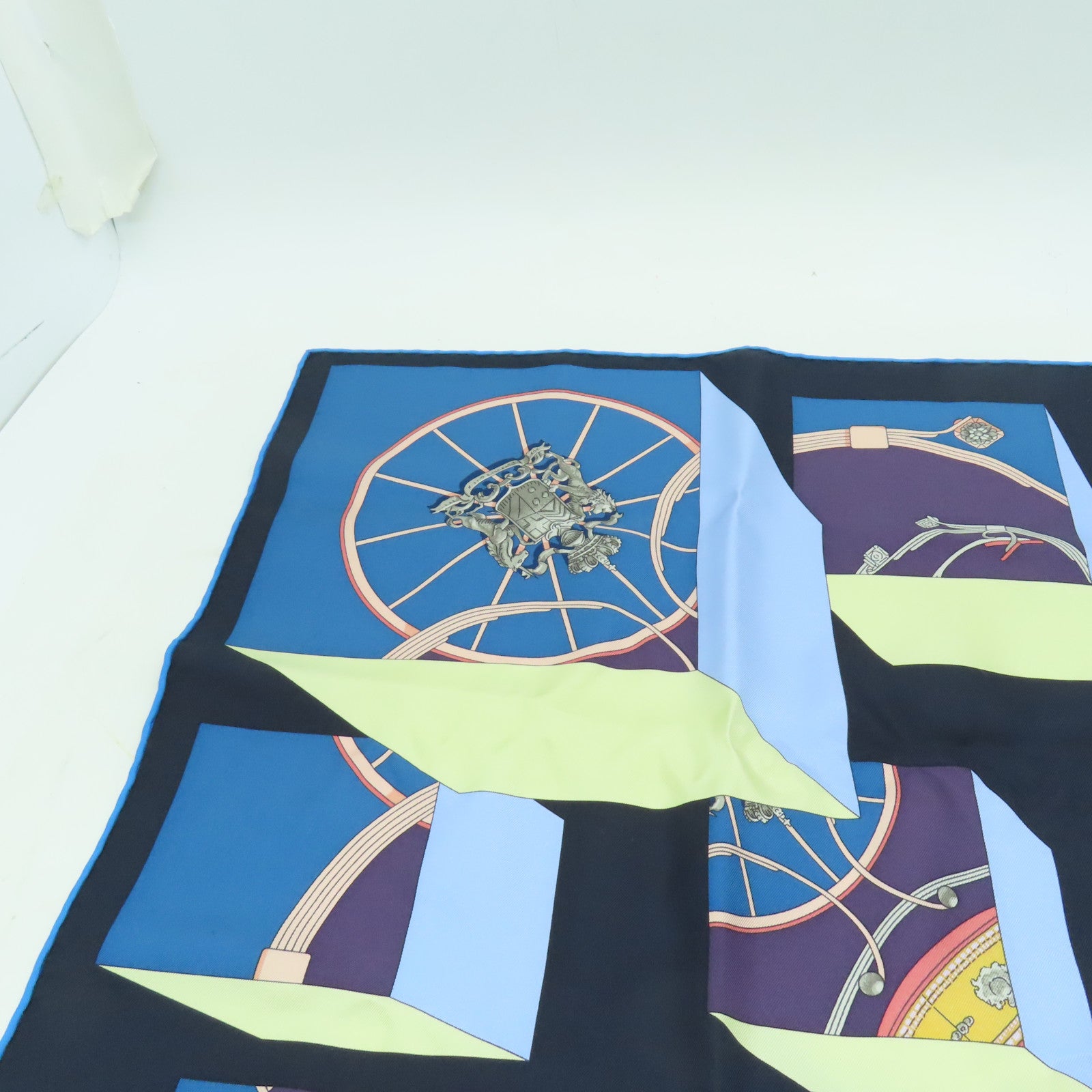 HERMES 絲質Scarf絲巾藍色/彩色