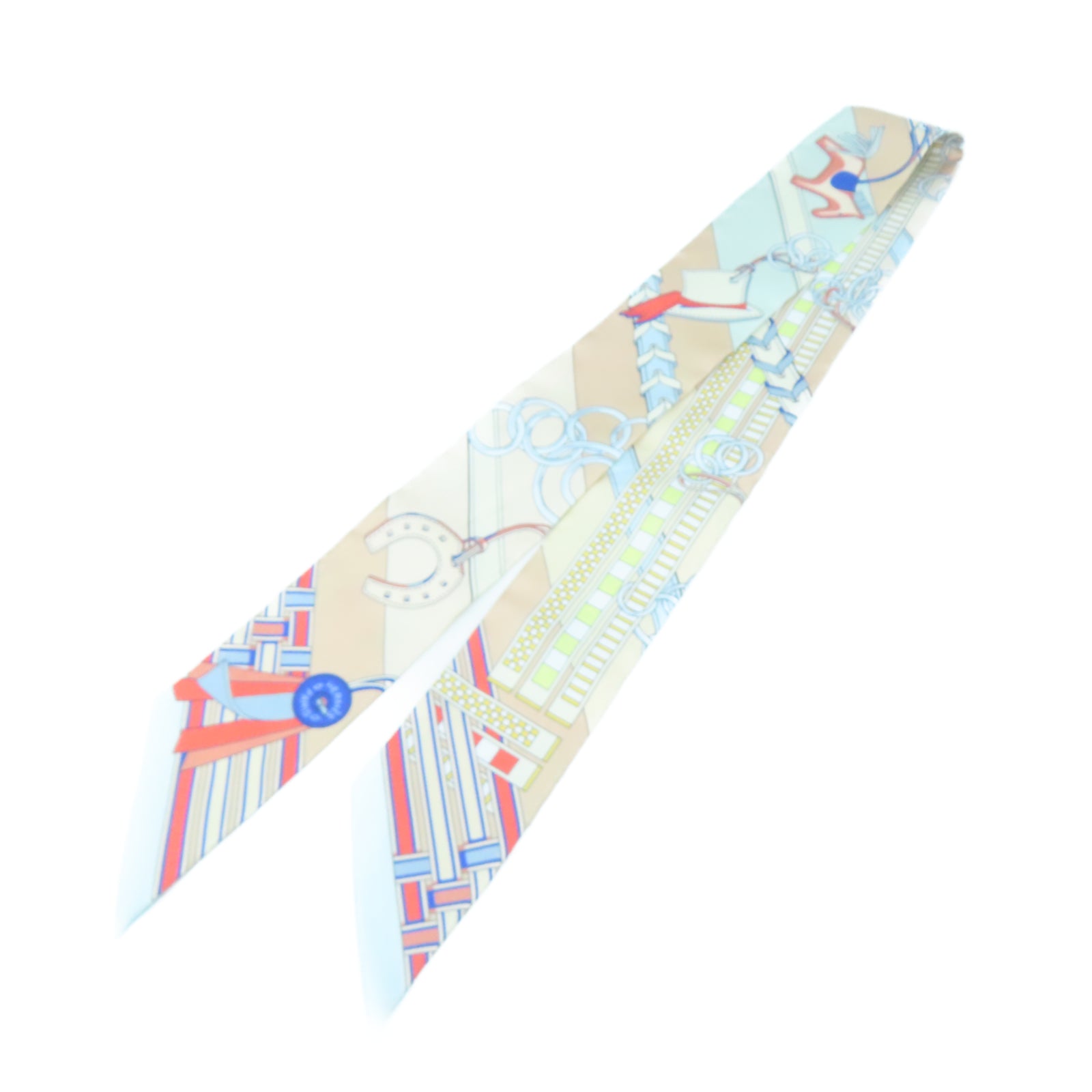 HERMES 【激減優惠】絲質Twilly Scarf絲巾棕色