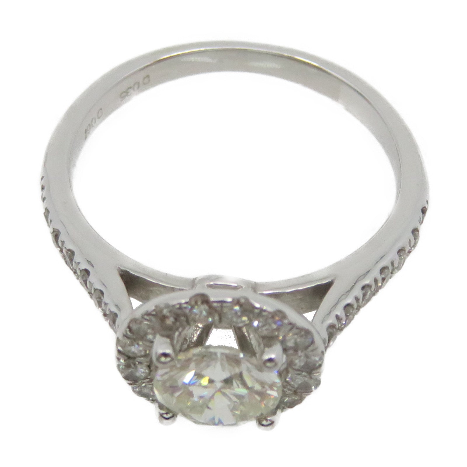 JEWELRY 【激减优惠】18K白金0.67ct/0.35ct钻石Diamond Ring戒指US#5.25