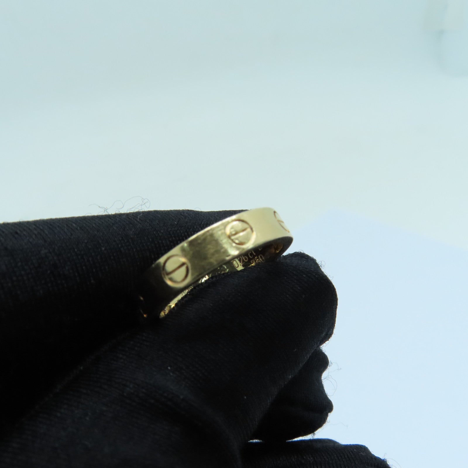 CARTIER 18K Gold Diamond Diamond Love Ring Ring Cartier#49/US#5