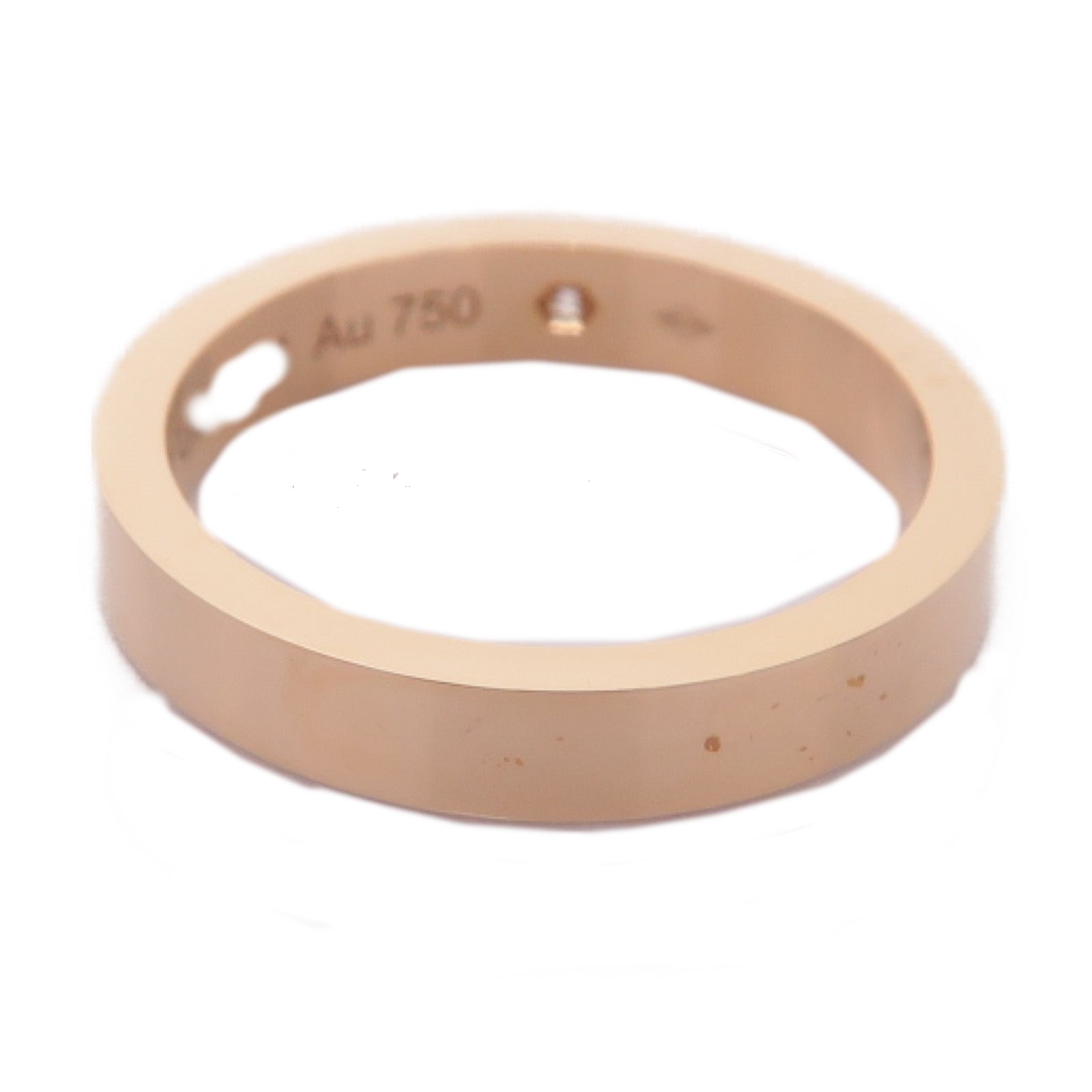 CARTIER 18K玫瑰金C De Ring鑽石戒指Cartier#48/US#4.5