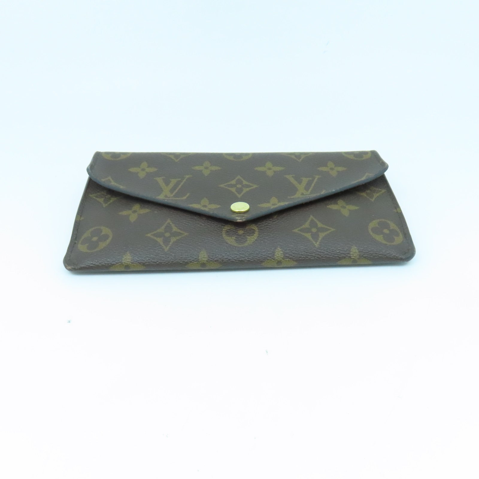 LOUIS VUITTON Monogram Jeanne金扣長錢包棕色