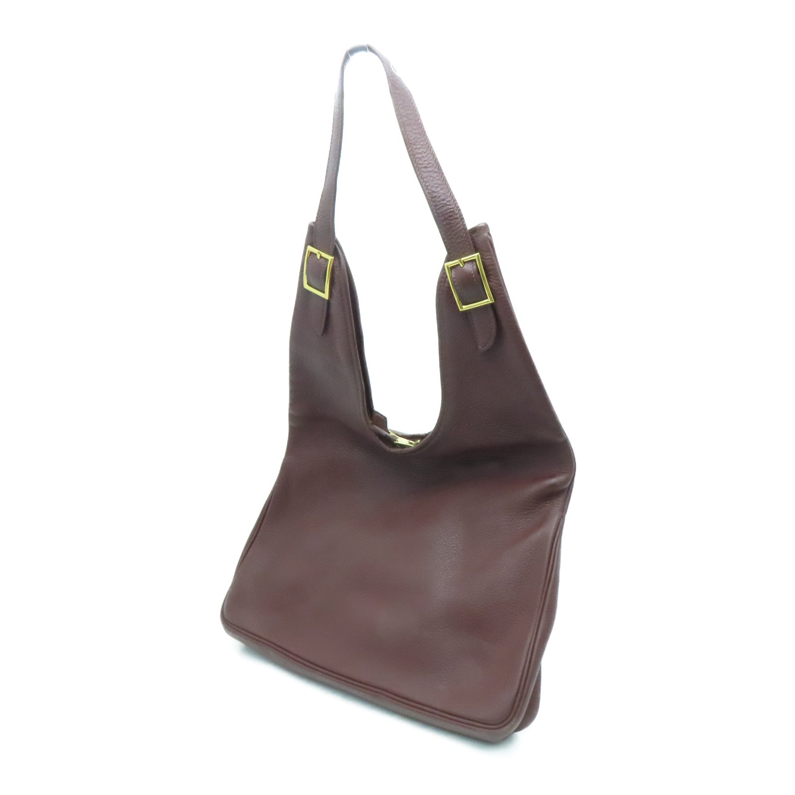 HERMES 【激減優惠】Clemence皮革Massai Shoulder金扣肩背袋紅色