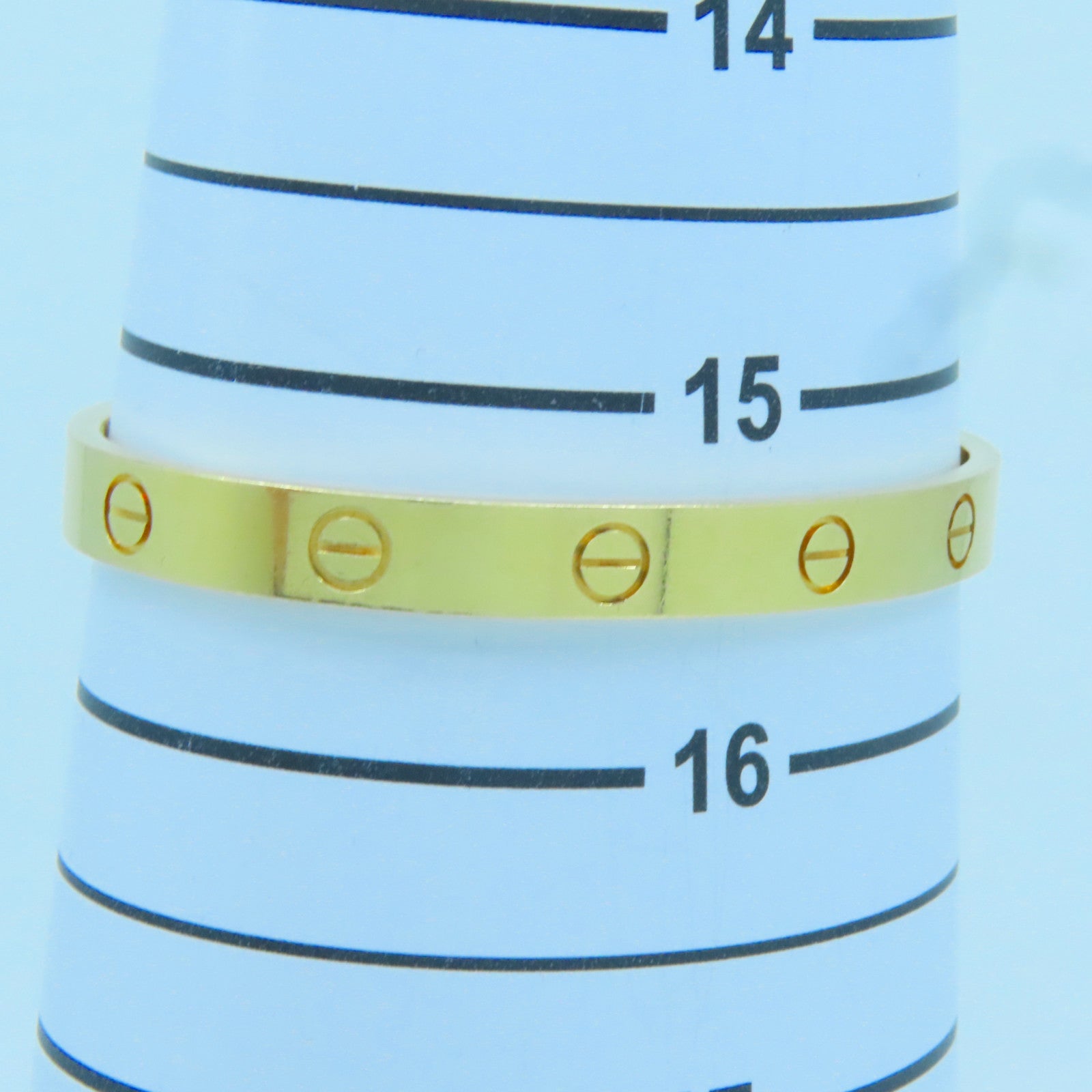 CARTIER 18K黃金Love Blaceret手鐲金色Cartier#17