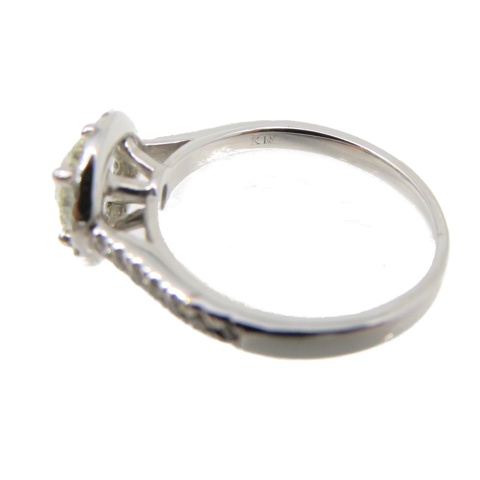 JEWELRY 【激减优惠】18K白金0.67ct/0.35ct钻石Diamond Ring戒指US#5.25