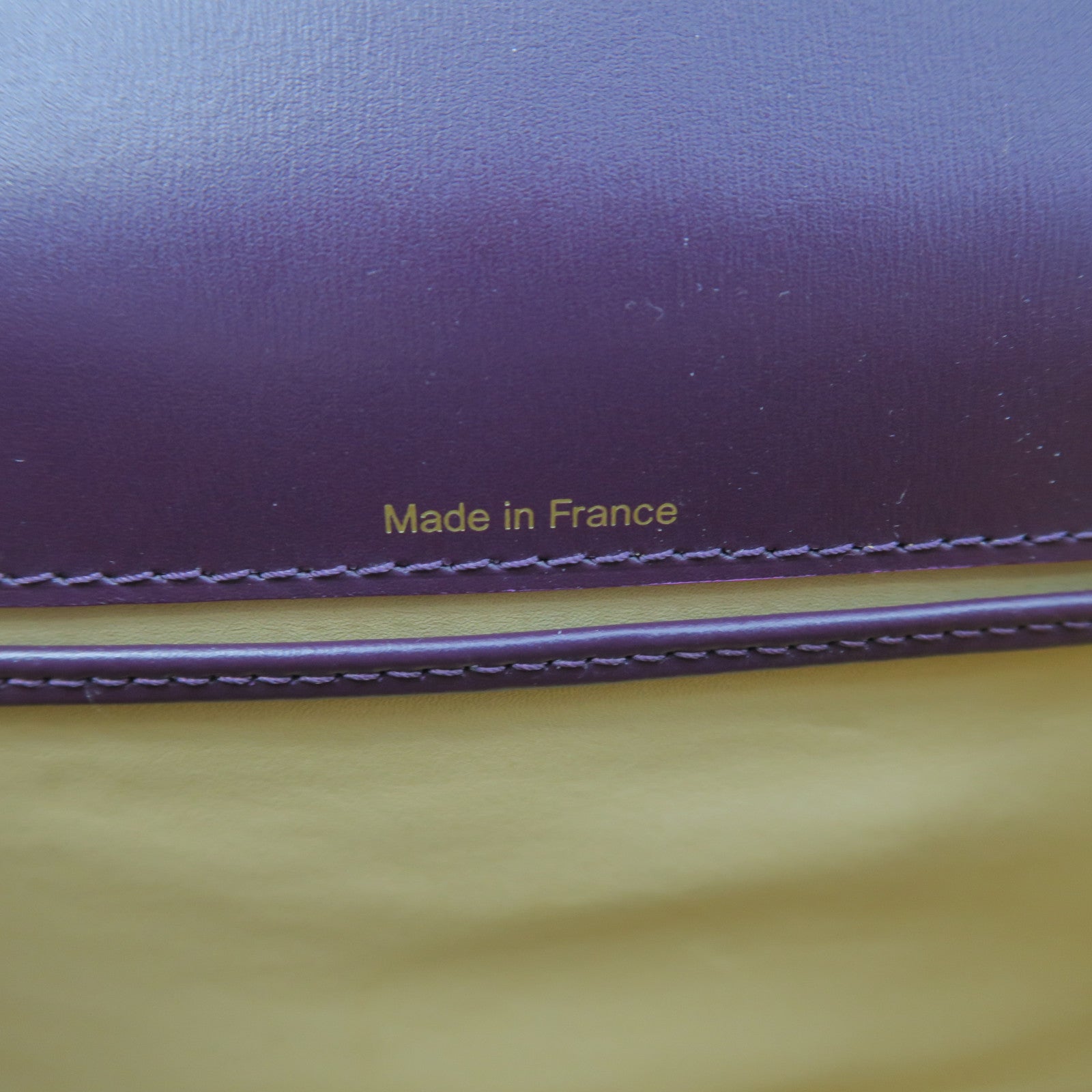 SELECTION 牛皮皮革Delvaux Brillant Mini金扣手挽肩背兩用袋紫紅色