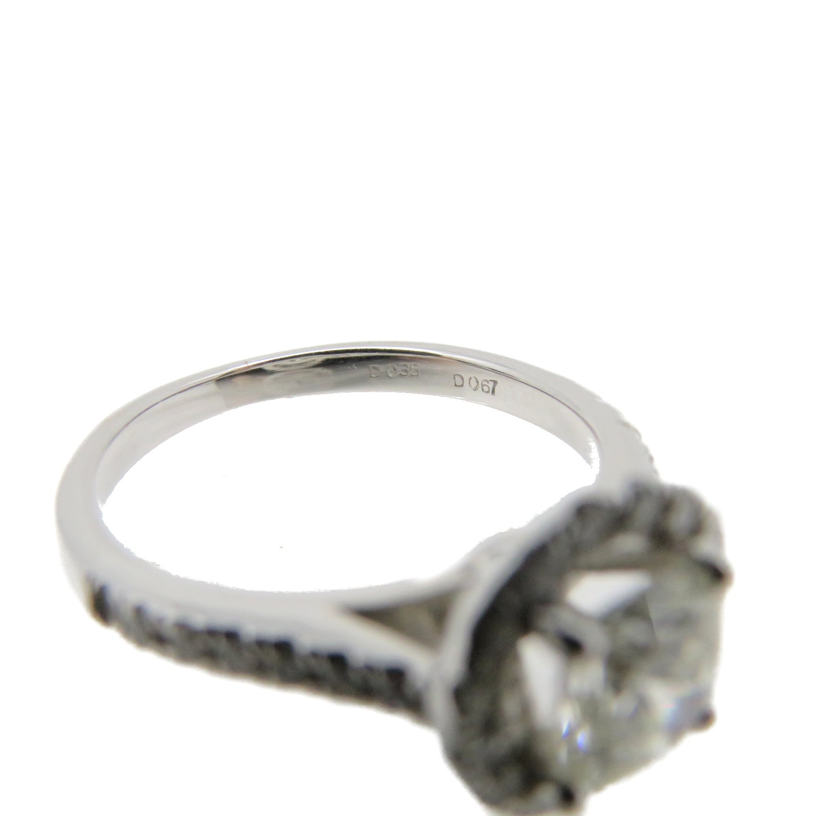 JEWELRY 【激减优惠】18K白金0.67ct/0.35ct钻石Diamond Ring戒指US#5.25