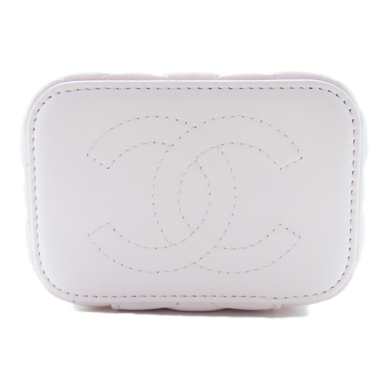 CHANEL 菱格羊皮皮革Chain Shoulder Bag金扣链带肩背袋粉红色
