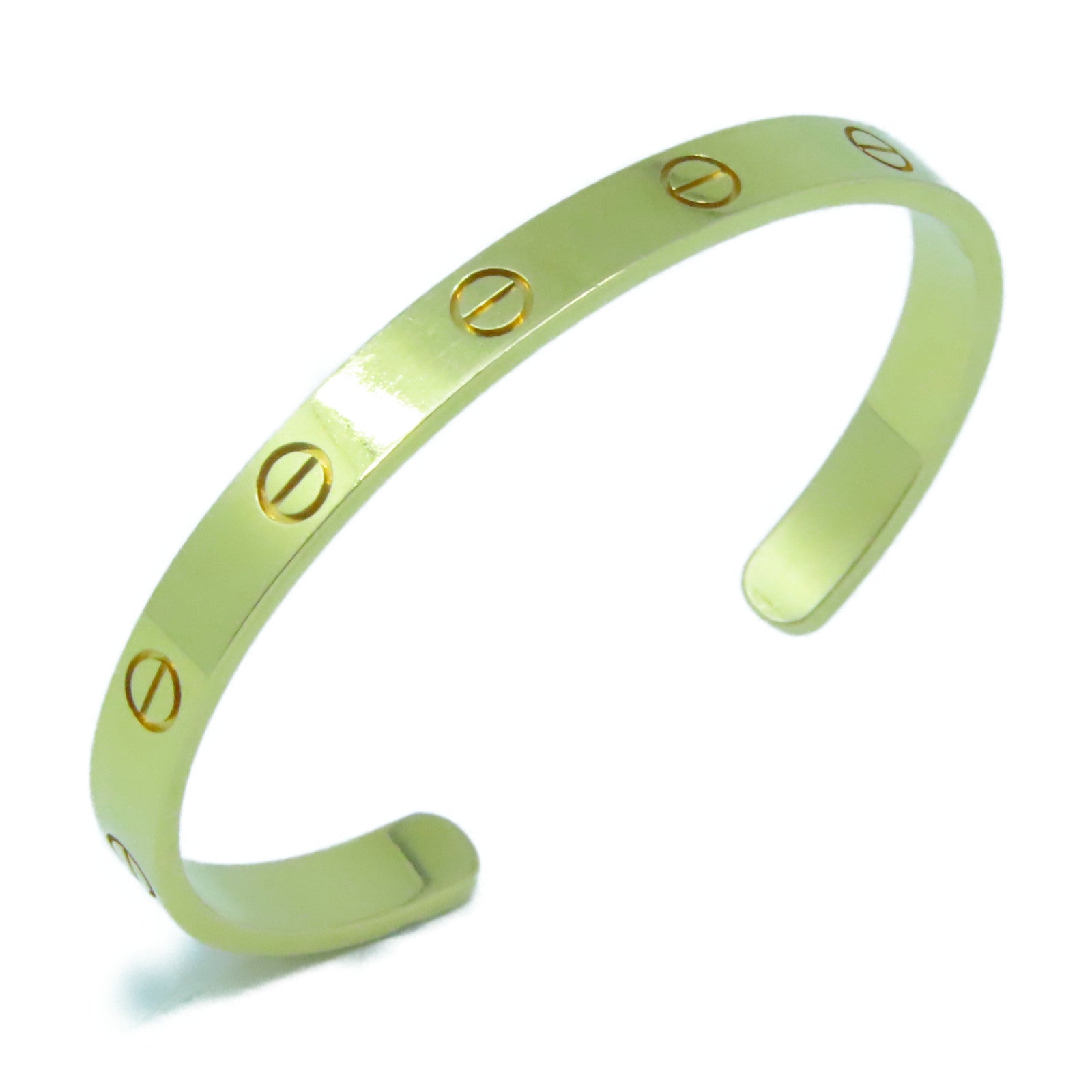 CARTIER 18K黃金Love Blaceret手鐲金色Cartier#17