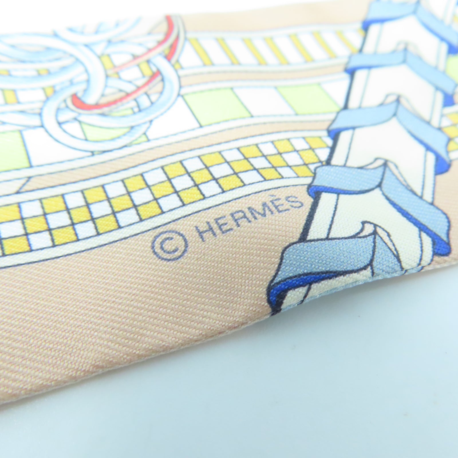 HERMES 【激減優惠】絲質Twilly Scarf絲巾棕色