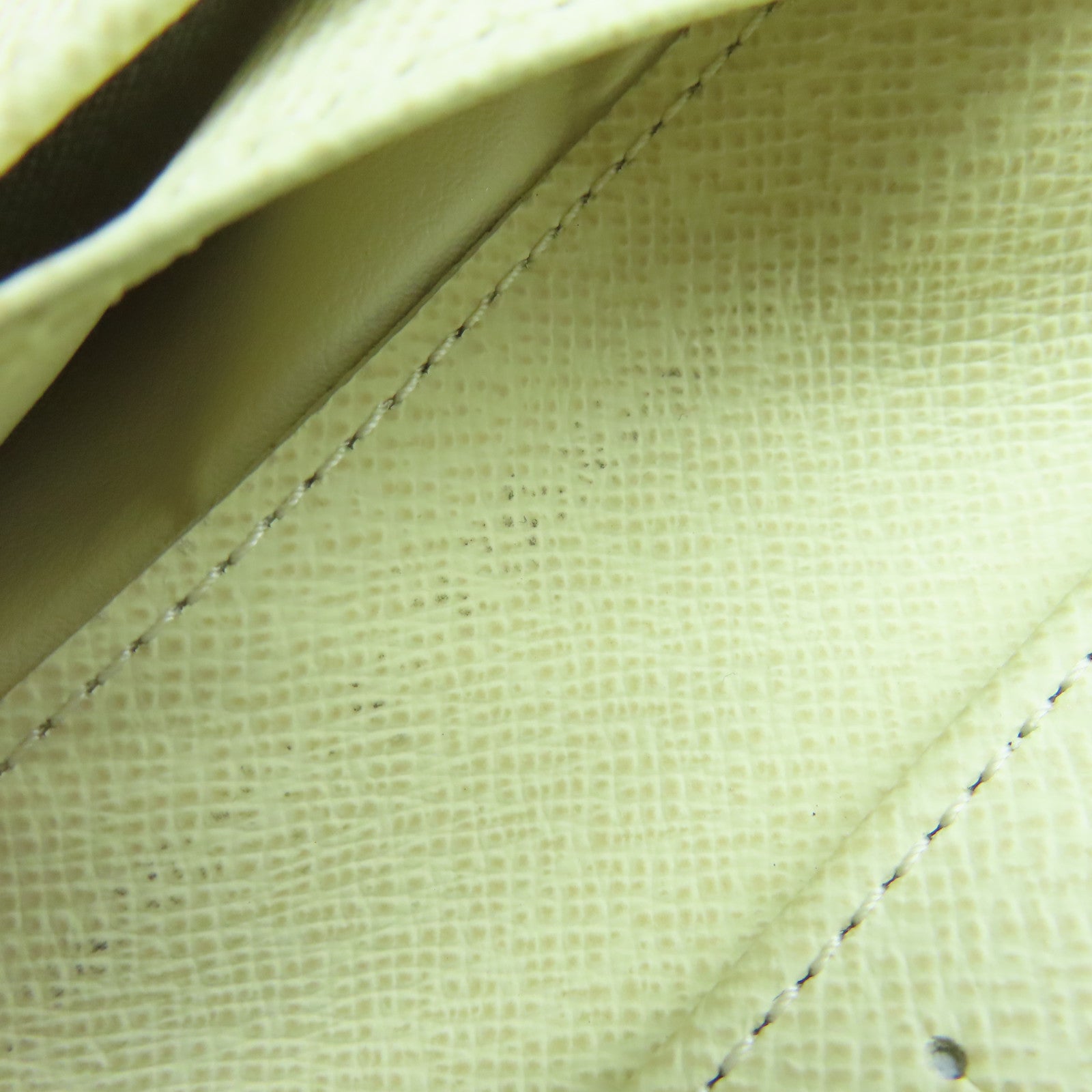 LOUIS VUITTON Damier Azur Long Wallet gold buckle long wallet beige