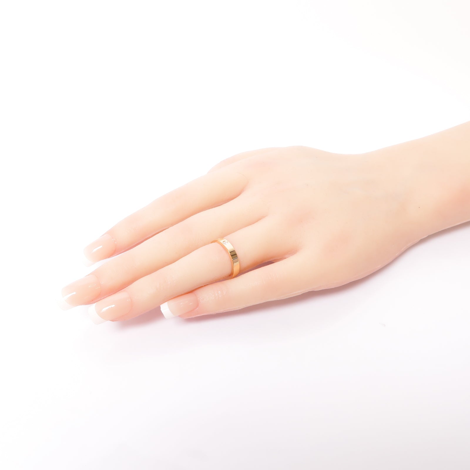 CARTIER 18K玫瑰金C De Ring鑽石戒指Cartier#48/US#4.5