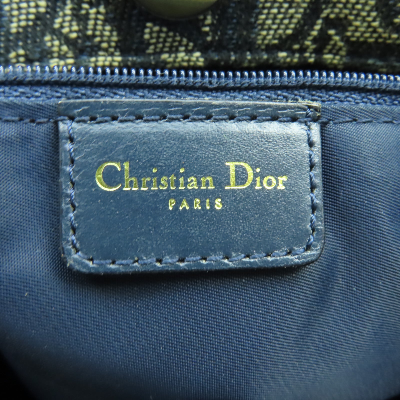 Dior 帆布Tote Bag金扣手挽袋藍色