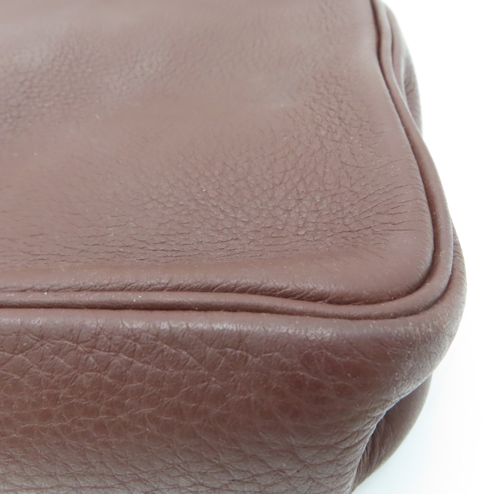 HERMES 【激減優惠】Clemence皮革Massai Shoulder金扣肩背袋紅色