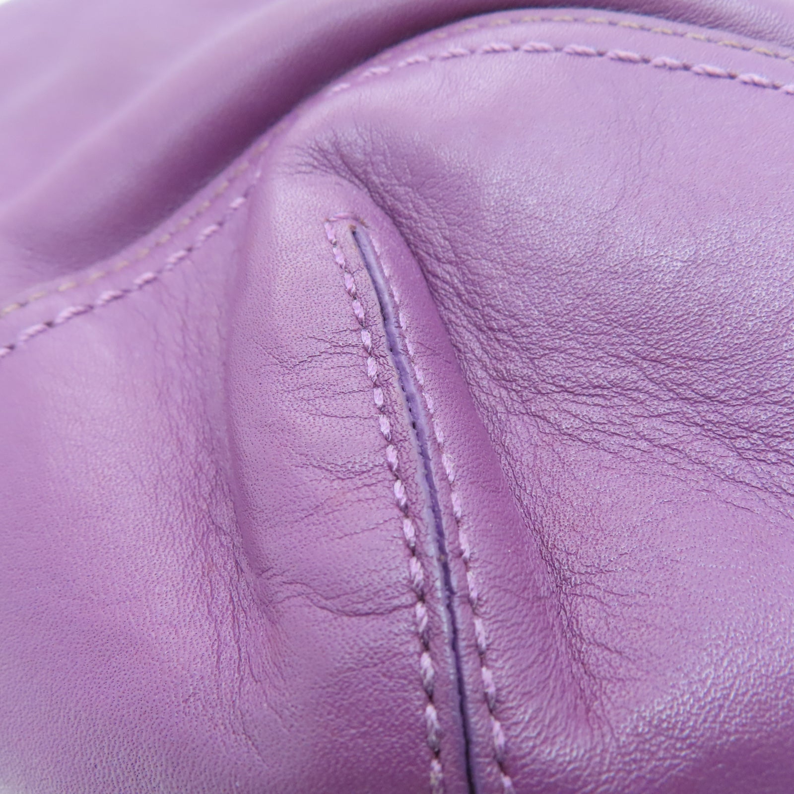 COACH 牛皮皮革2 Way Shoulder银扣手挽肩背两用袋紫色