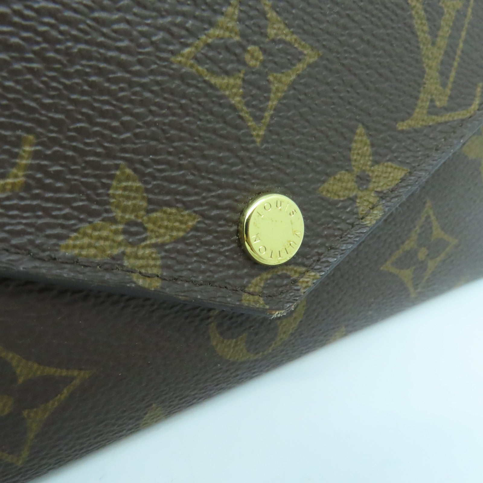 LOUIS VUITTON Monogram Jeanne金扣長錢包棕色