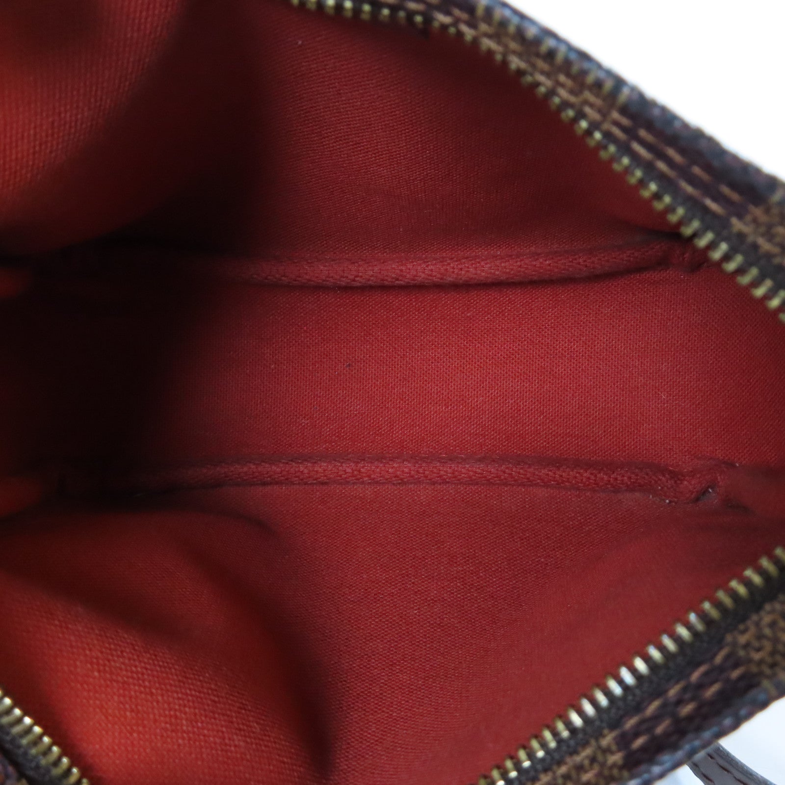 LOUIS VUITTON Damier Ebene Trousse Makeup Pouch金扣肩背袋啡色