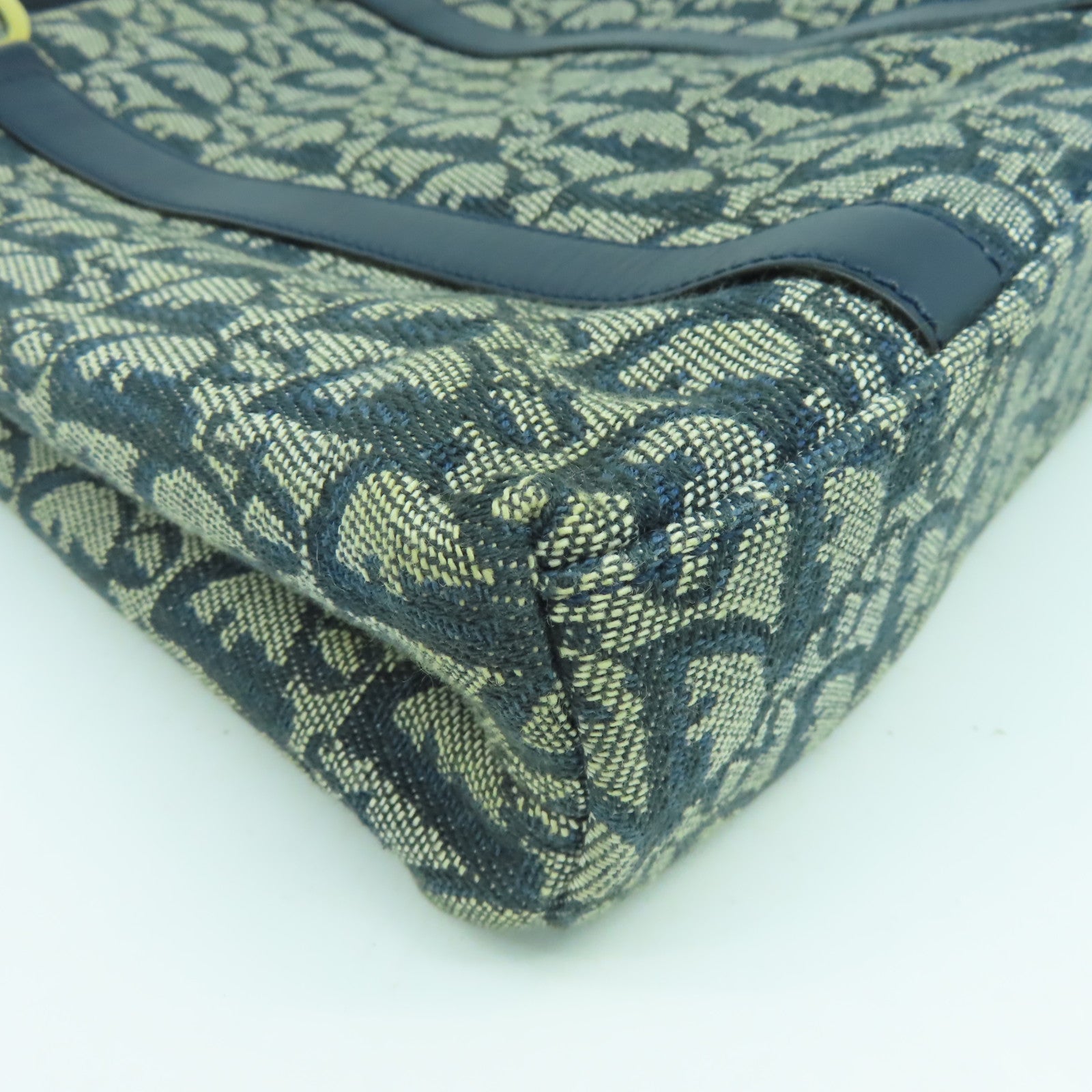 Dior 帆布Tote Bag金扣手挽袋藍色