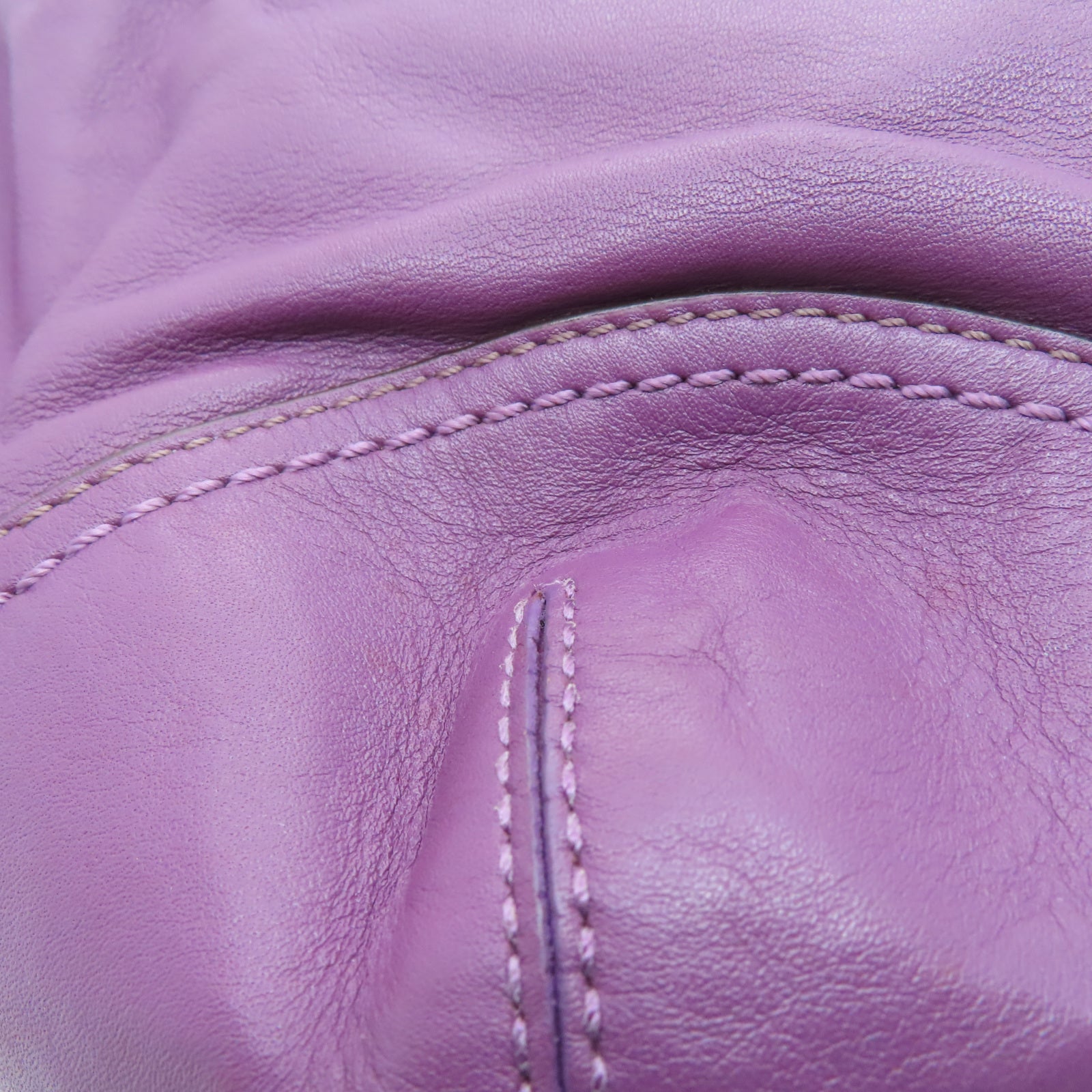 COACH 牛皮皮革2 Way Shoulder银扣手挽肩背两用袋紫色