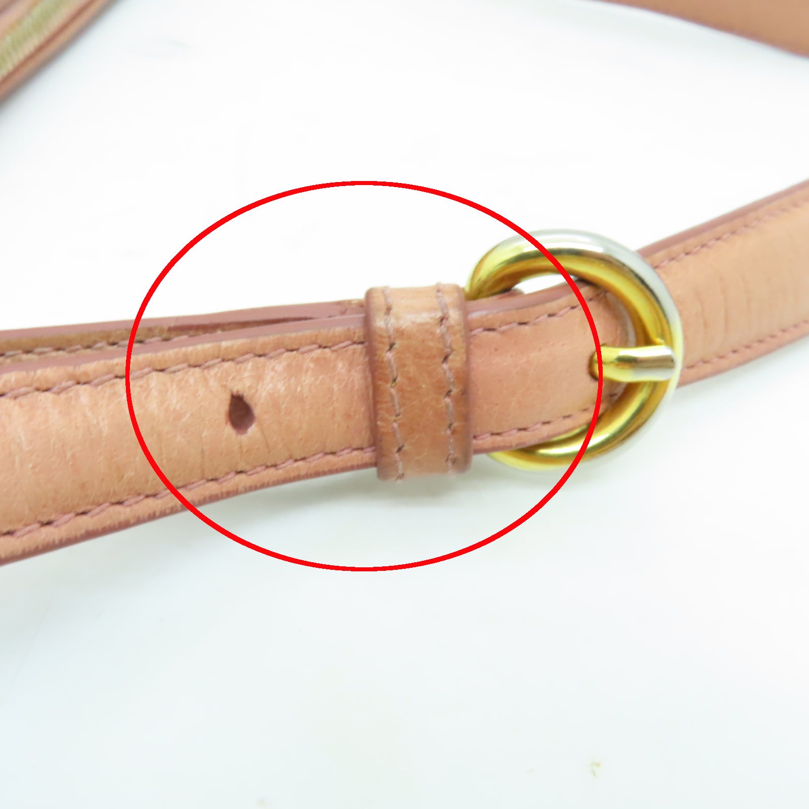 Miu Miu 牛皮皮革Shoulder Bag金扣肩背袋淺粉紅色