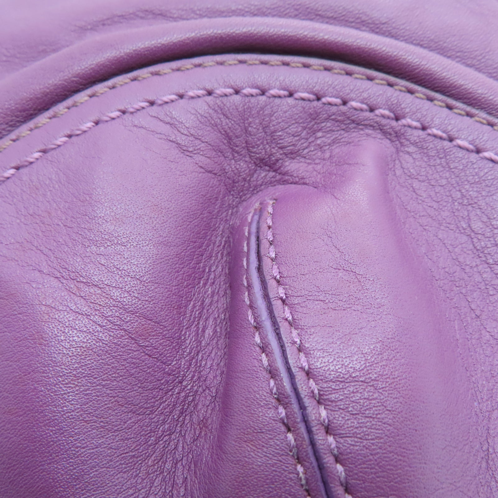 COACH 牛皮皮革2 Way Shoulder银扣手挽肩背两用袋紫色