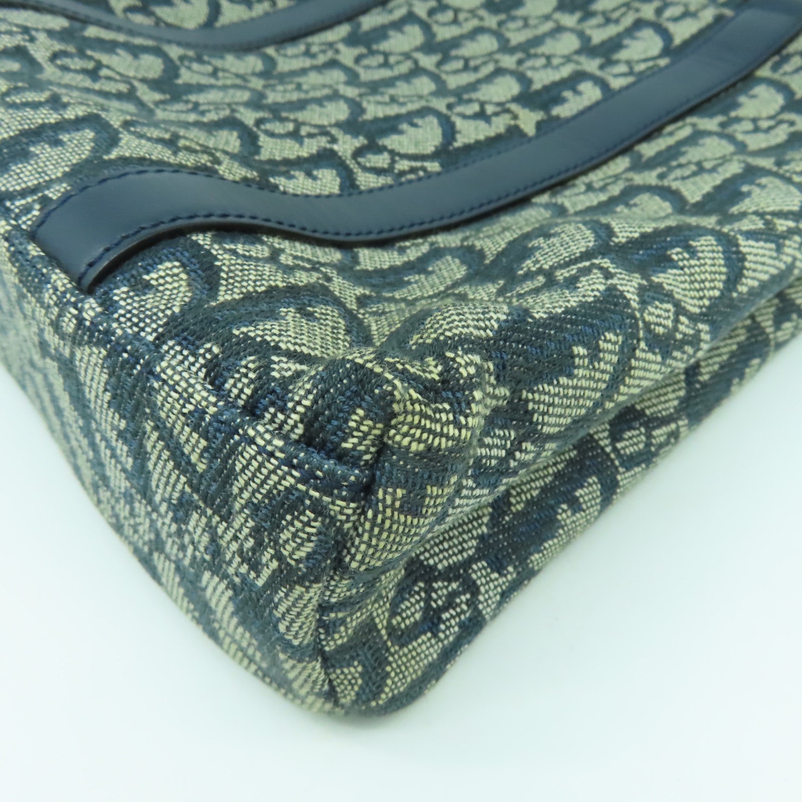 Dior 帆布Tote Bag金扣手挽袋藍色