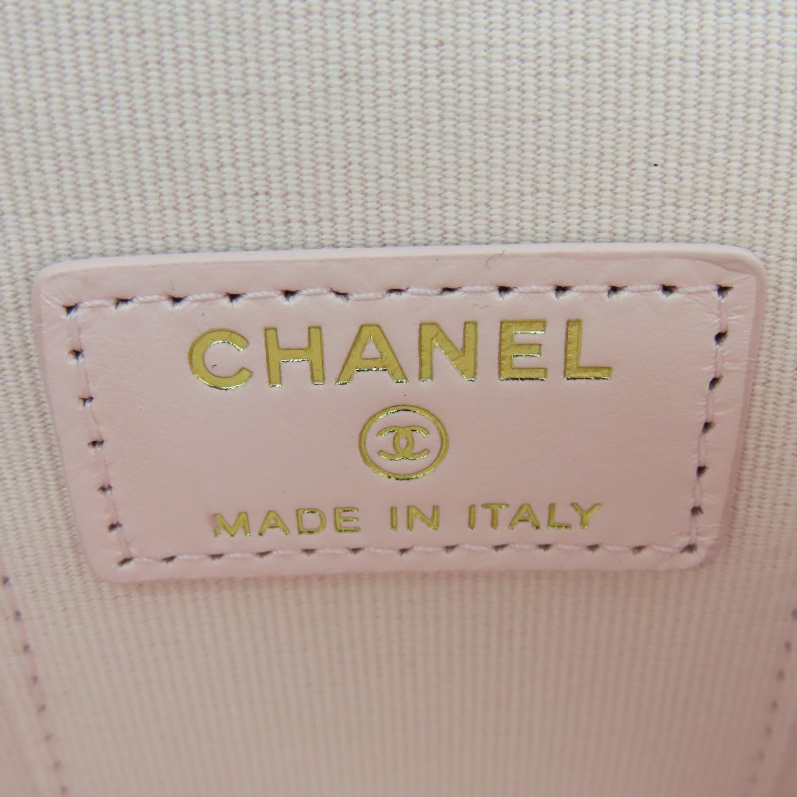CHANEL 菱格羊皮皮革Chain Shoulder Bag金扣链带肩背袋粉红色