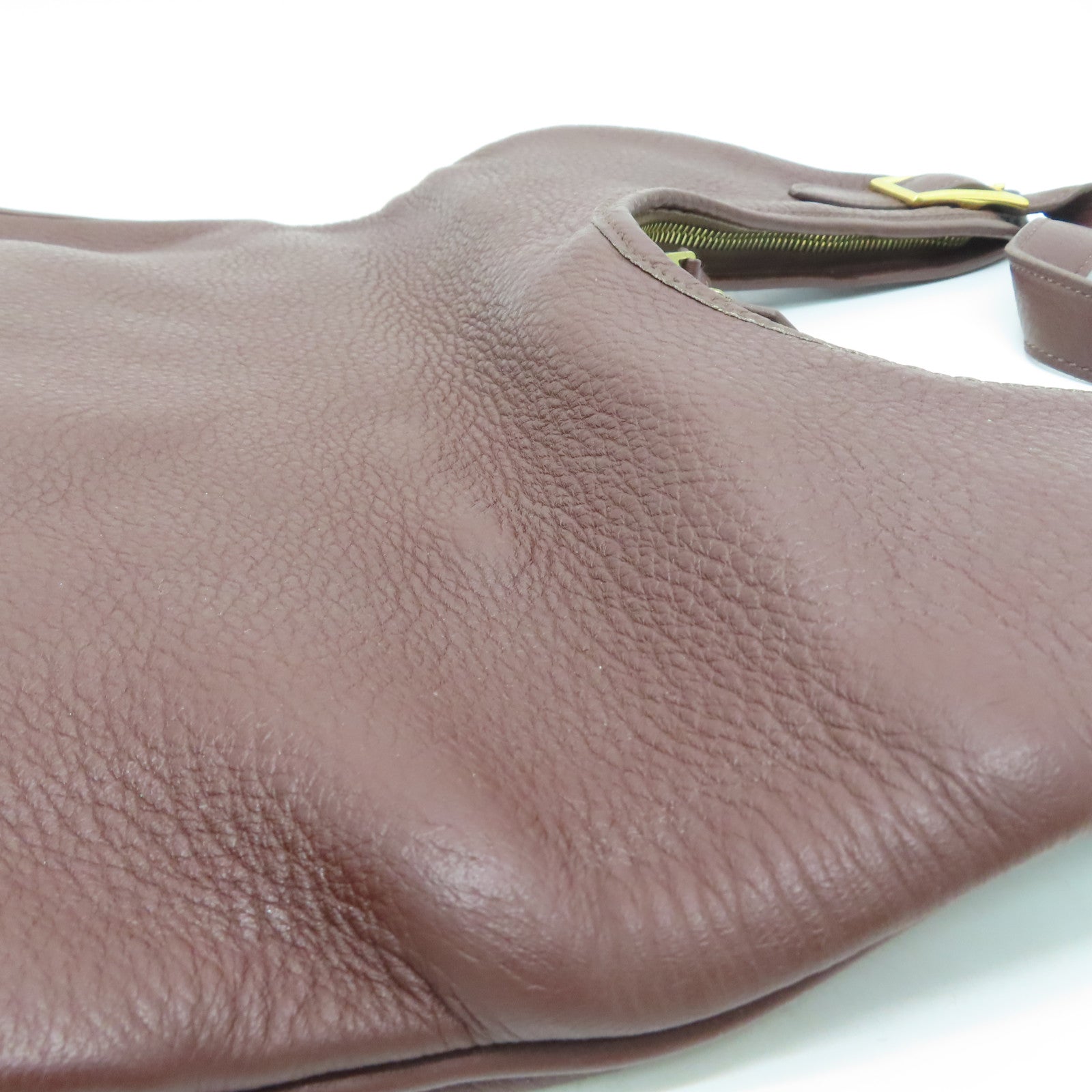 HERMES 【激減優惠】Clemence皮革Massai Shoulder金扣肩背袋紅色