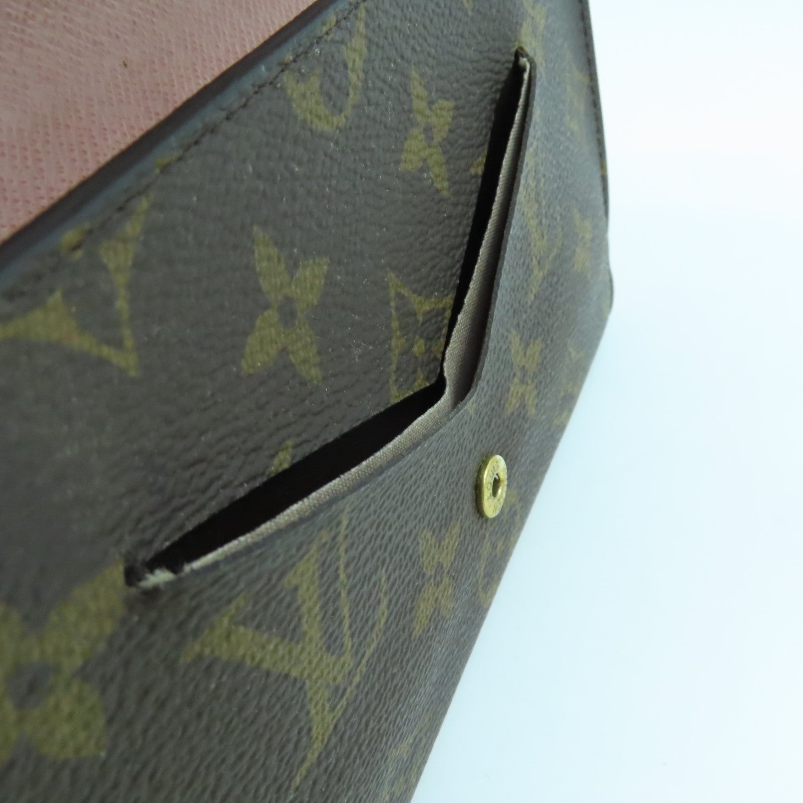 LOUIS VUITTON Monogram Jeanne金扣長錢包棕色