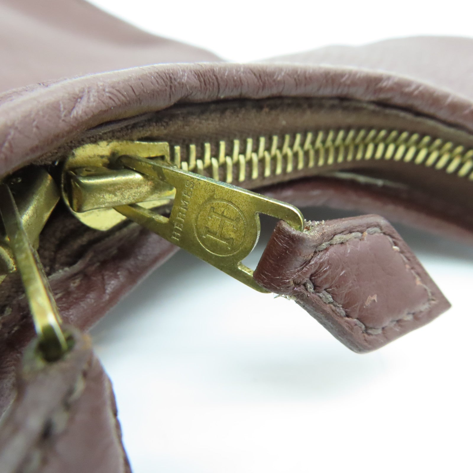 HERMES 【激減優惠】Clemence皮革Massai Shoulder金扣肩背袋紅色