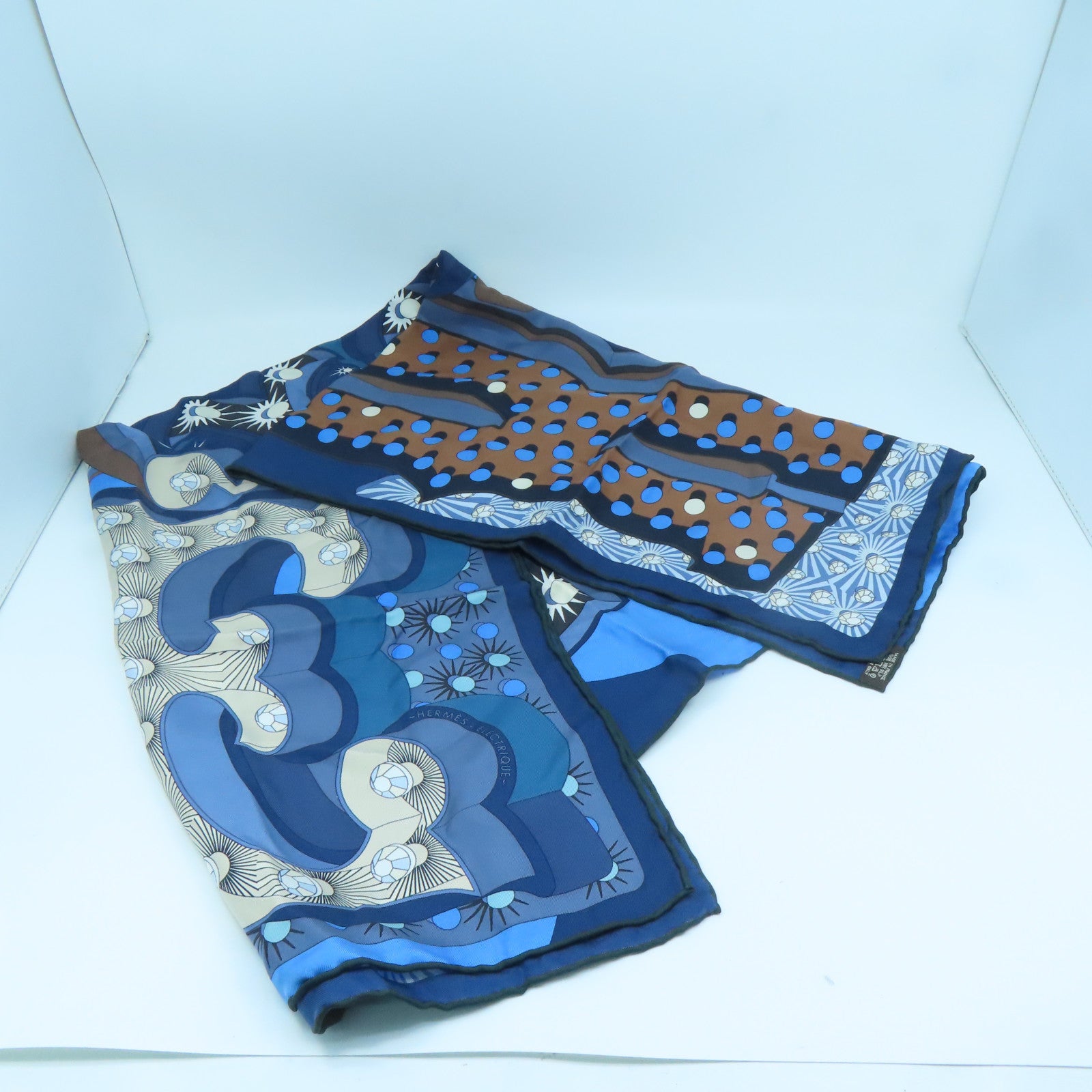 HERMES 丝质Scarf丝巾蓝色