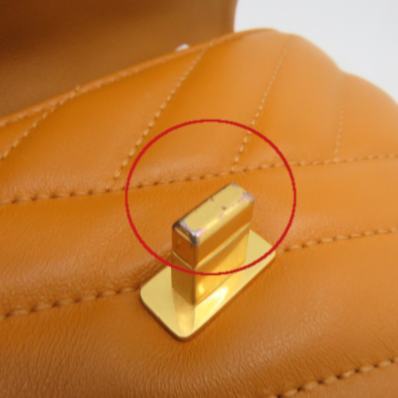 Tory Burch 牛皮皮革Chain Shoulder Bag鏈帶肩背袋橙色