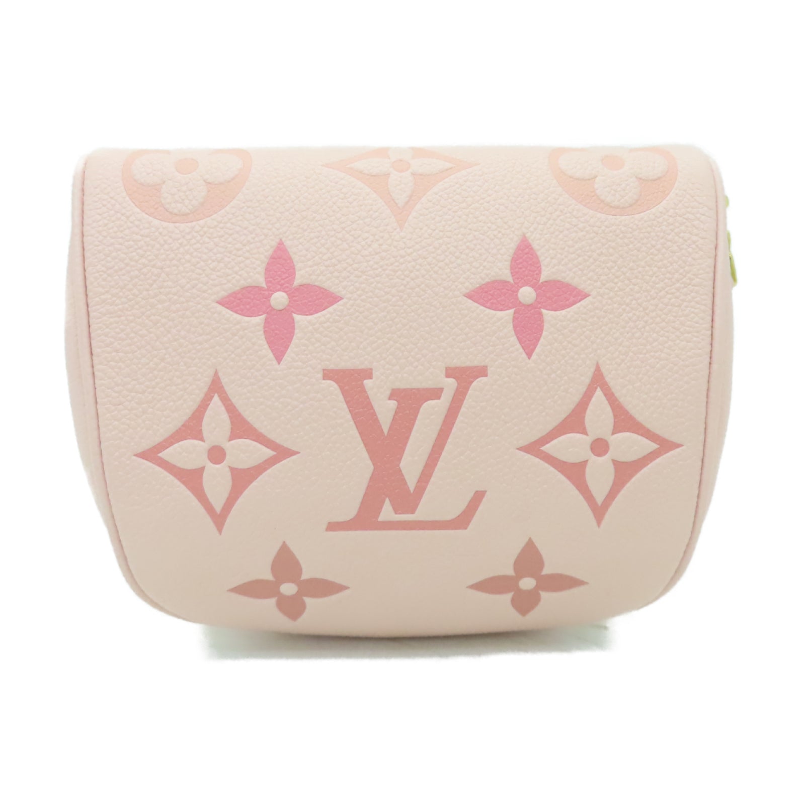 LOUIS VUITTON Monogram Empreinte Mini Bumbag金扣腰包粉紅色