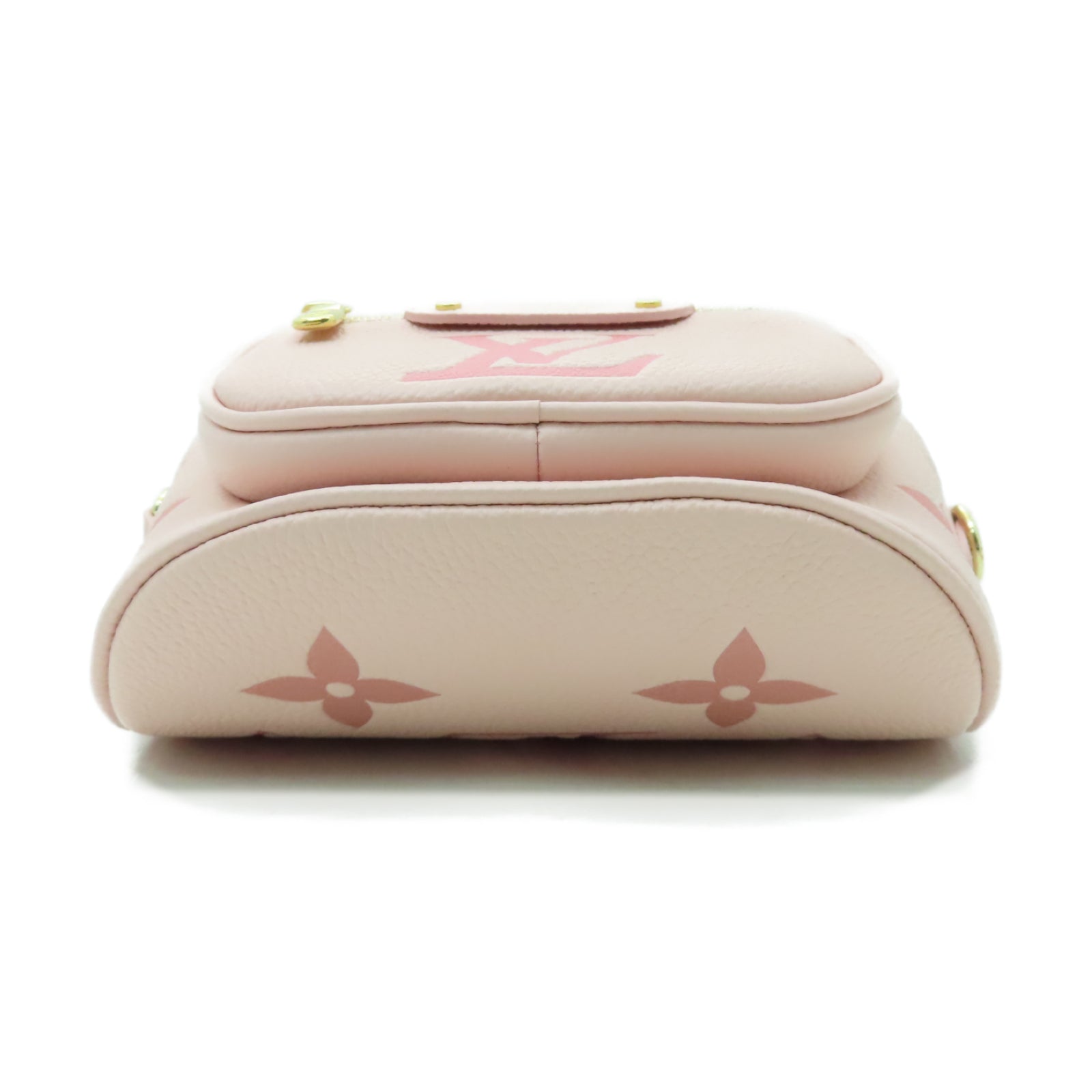 LOUIS VUITTON Monogram Empreinte Mini Bumbag金扣腰包粉紅色