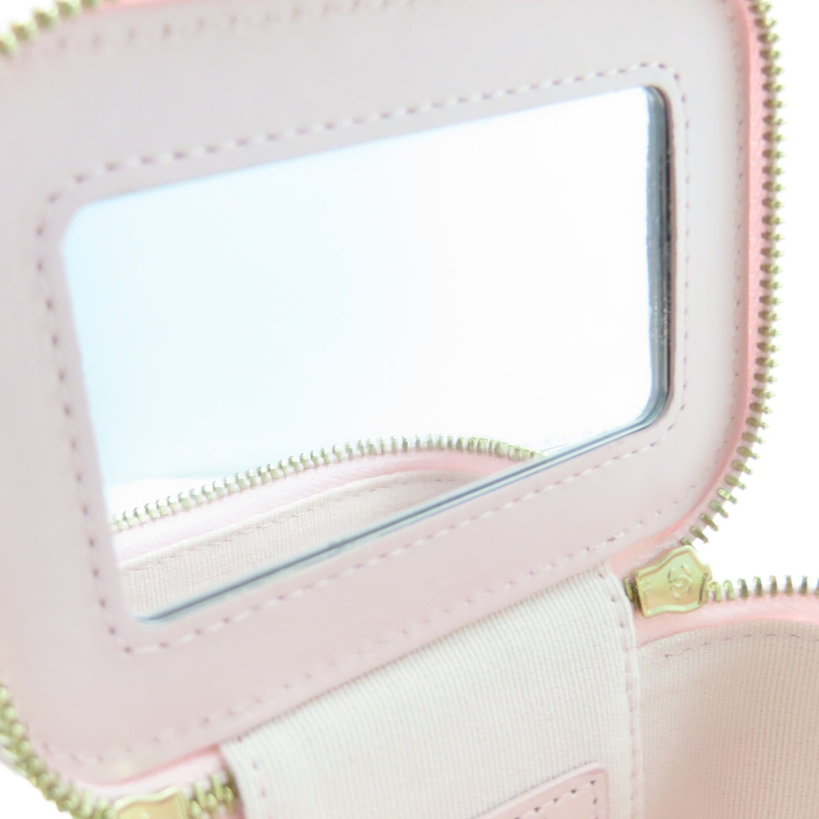 CHANEL 菱格羊皮皮革Chain Shoulder Bag金扣链带肩背袋粉红色