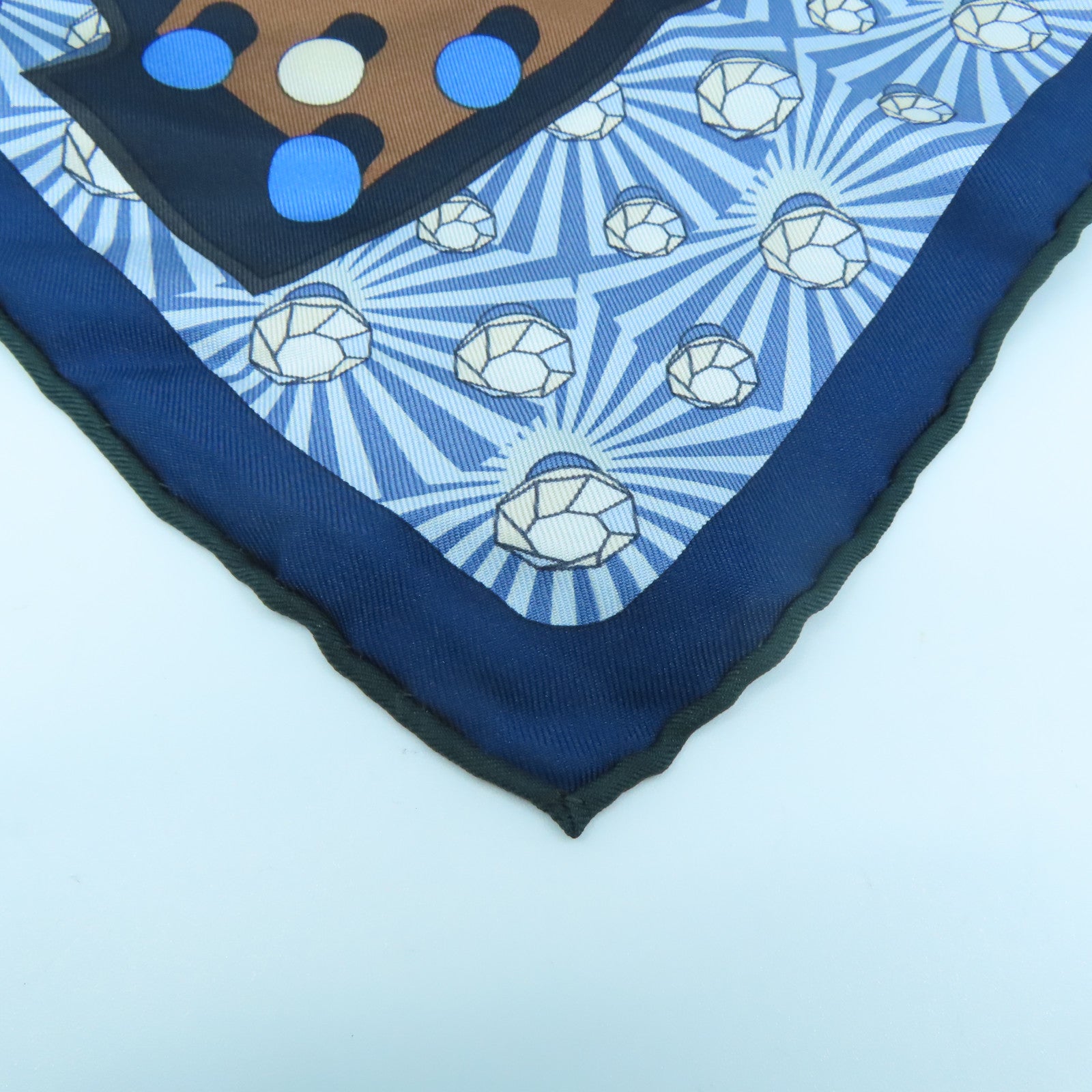 HERMES 丝质Scarf丝巾蓝色
