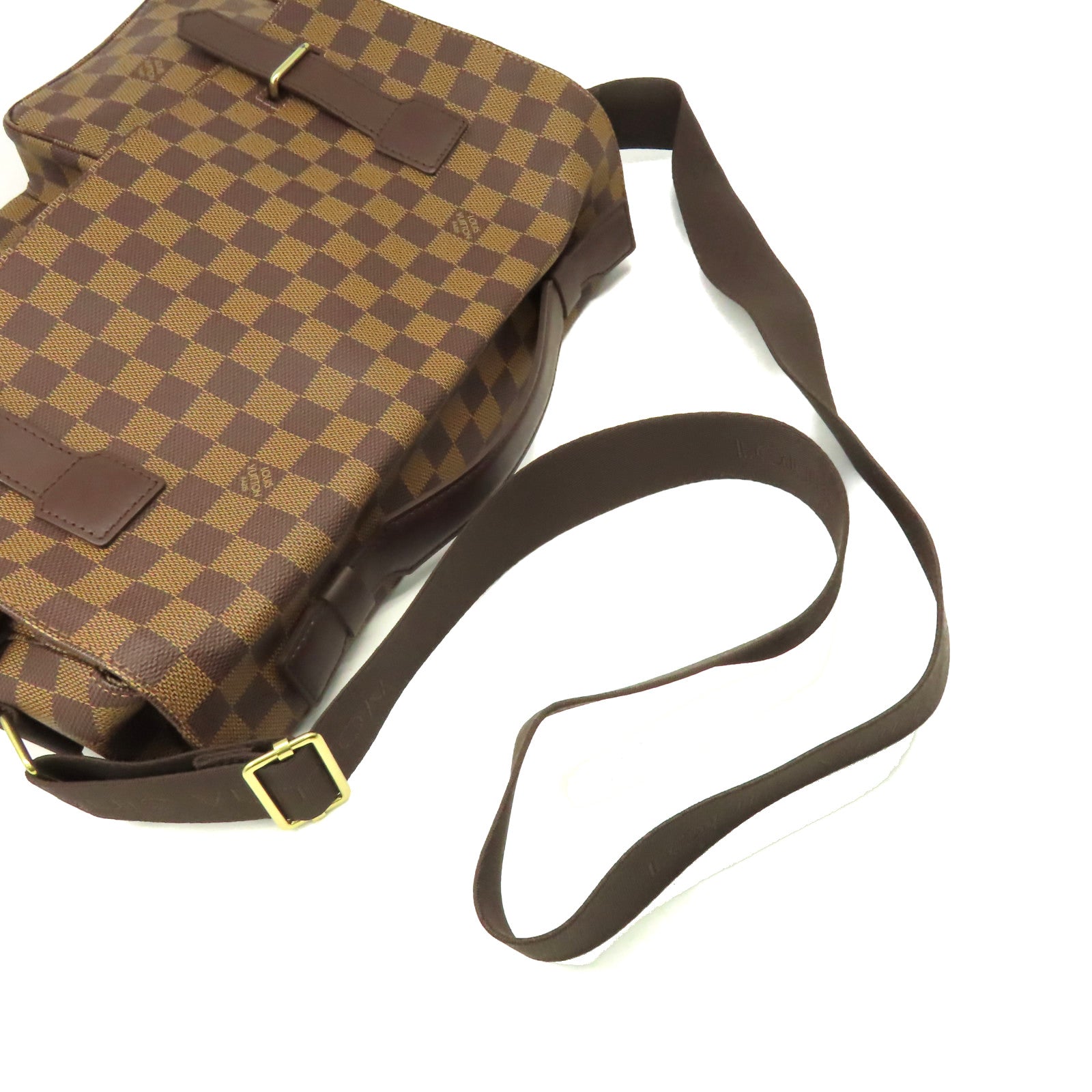 LOUIS VUITTON Damier Broadway 2Way Shoulder Bag金扣手挽肩背兩用袋啡色