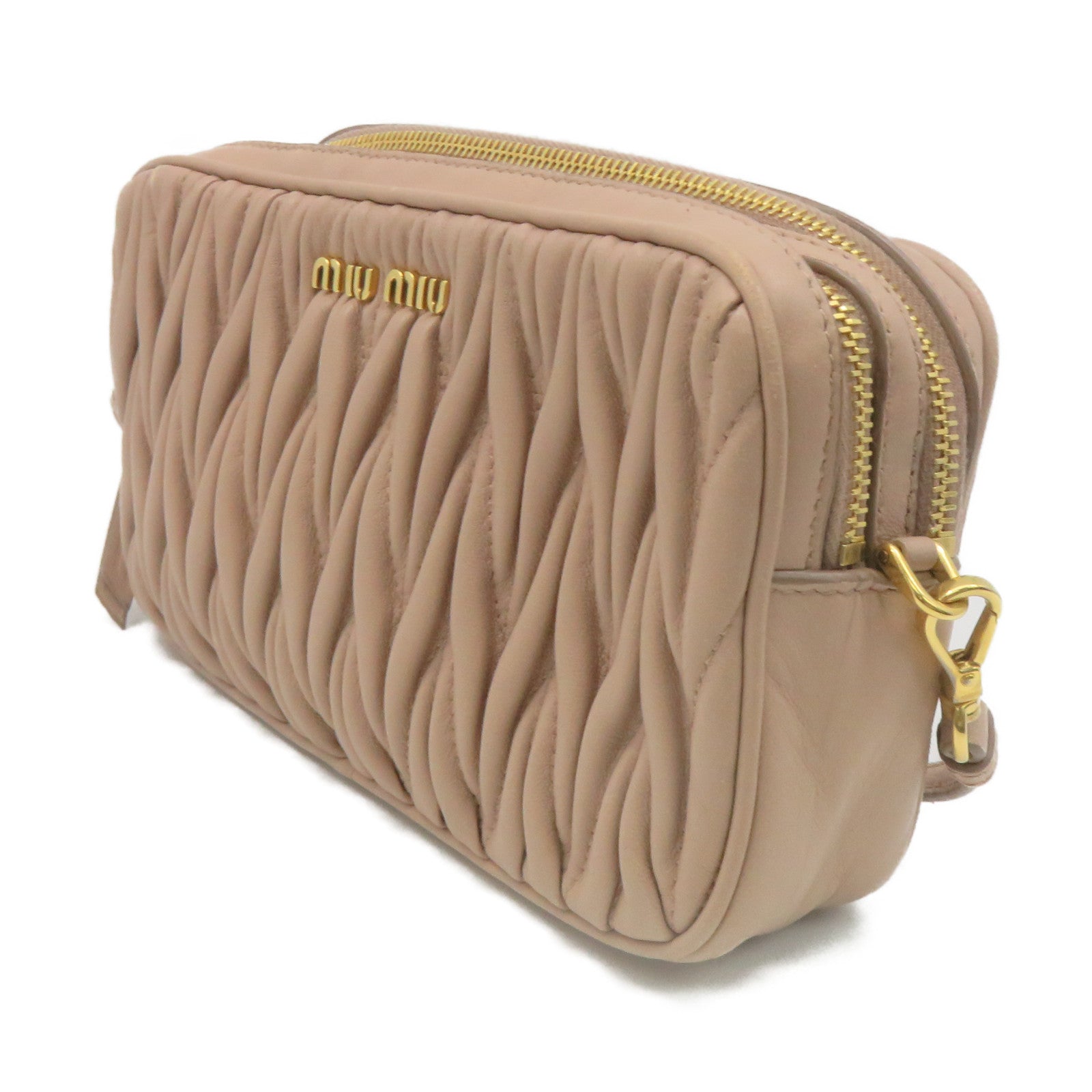 Miu Miu 羊皮皮革Shoulder Bag肩背袋粉紅色