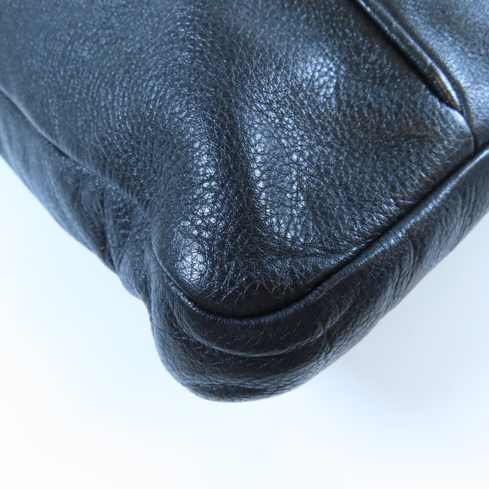 GUCCI 牛皮皮革Shoulder Bag銀扣肩背袋黑色