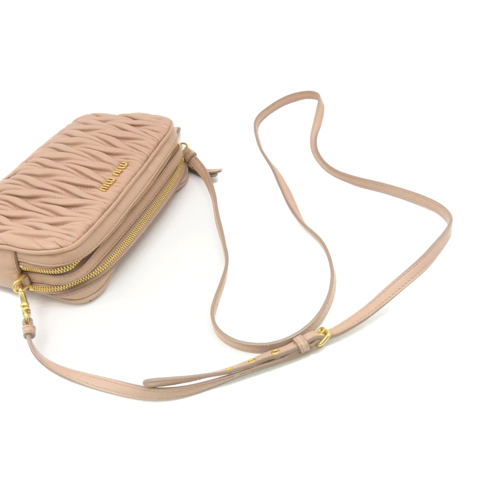 Miu Miu 羊皮皮革Shoulder Bag肩背袋粉紅色