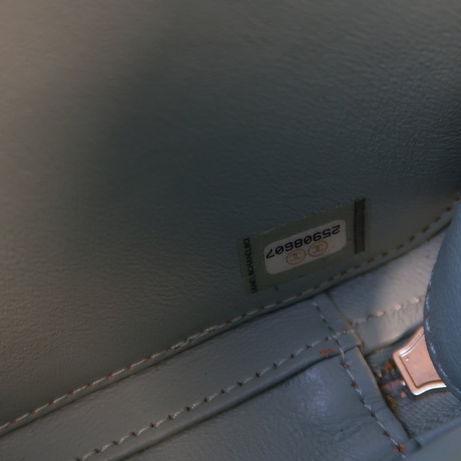 CHANEL 菱格牛皮皮革Shoulder Bag金扣鏈帶肩背袋綠色