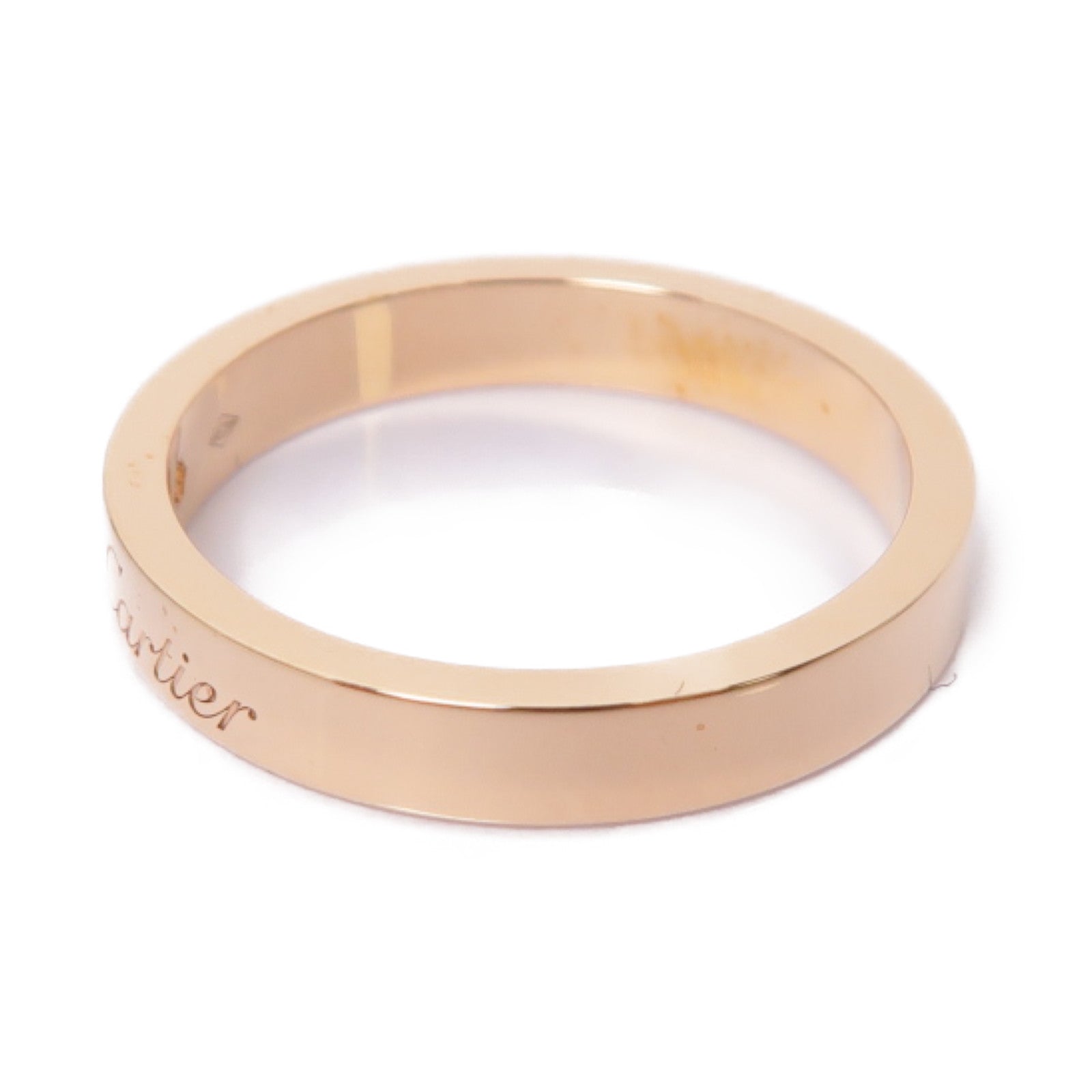 CARTIER 18K玫瑰金C De Ring鑽石戒指Cartier#52/US#6