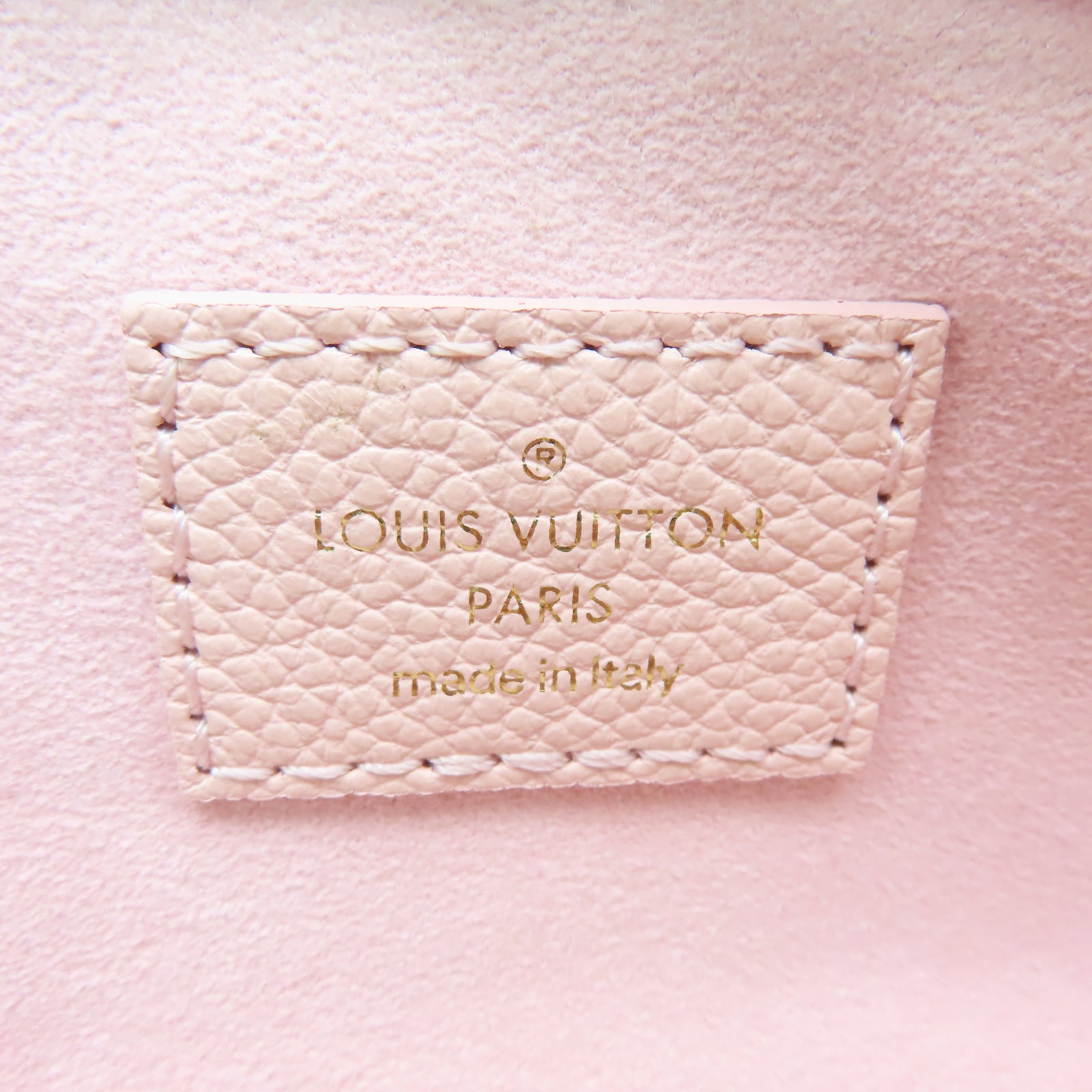 LOUIS VUITTON Monogram Empreinte Mini Bumbag金扣腰包粉紅色
