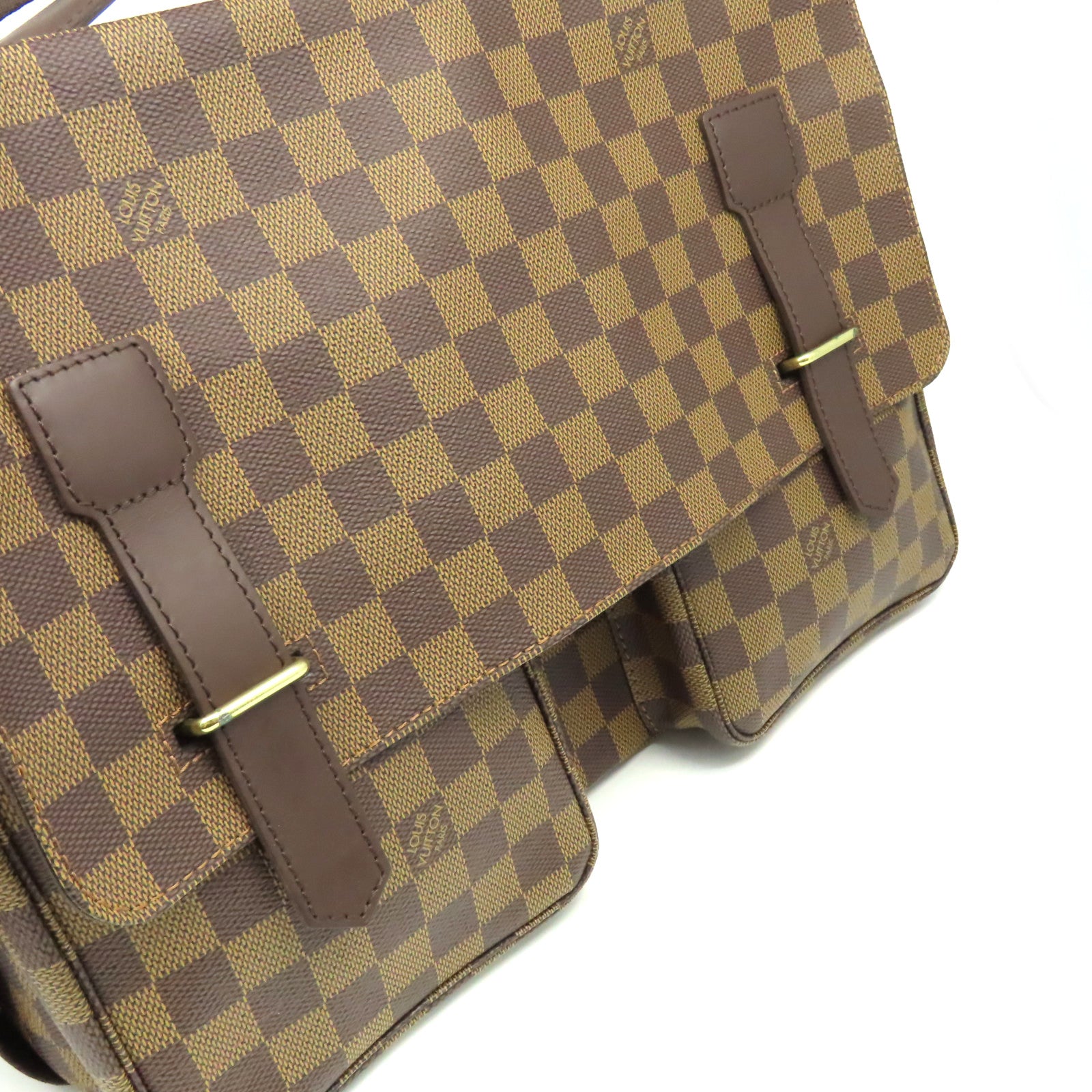 LOUIS VUITTON Damier Broadway 2Way Shoulder Bag金扣手挽肩背兩用袋啡色