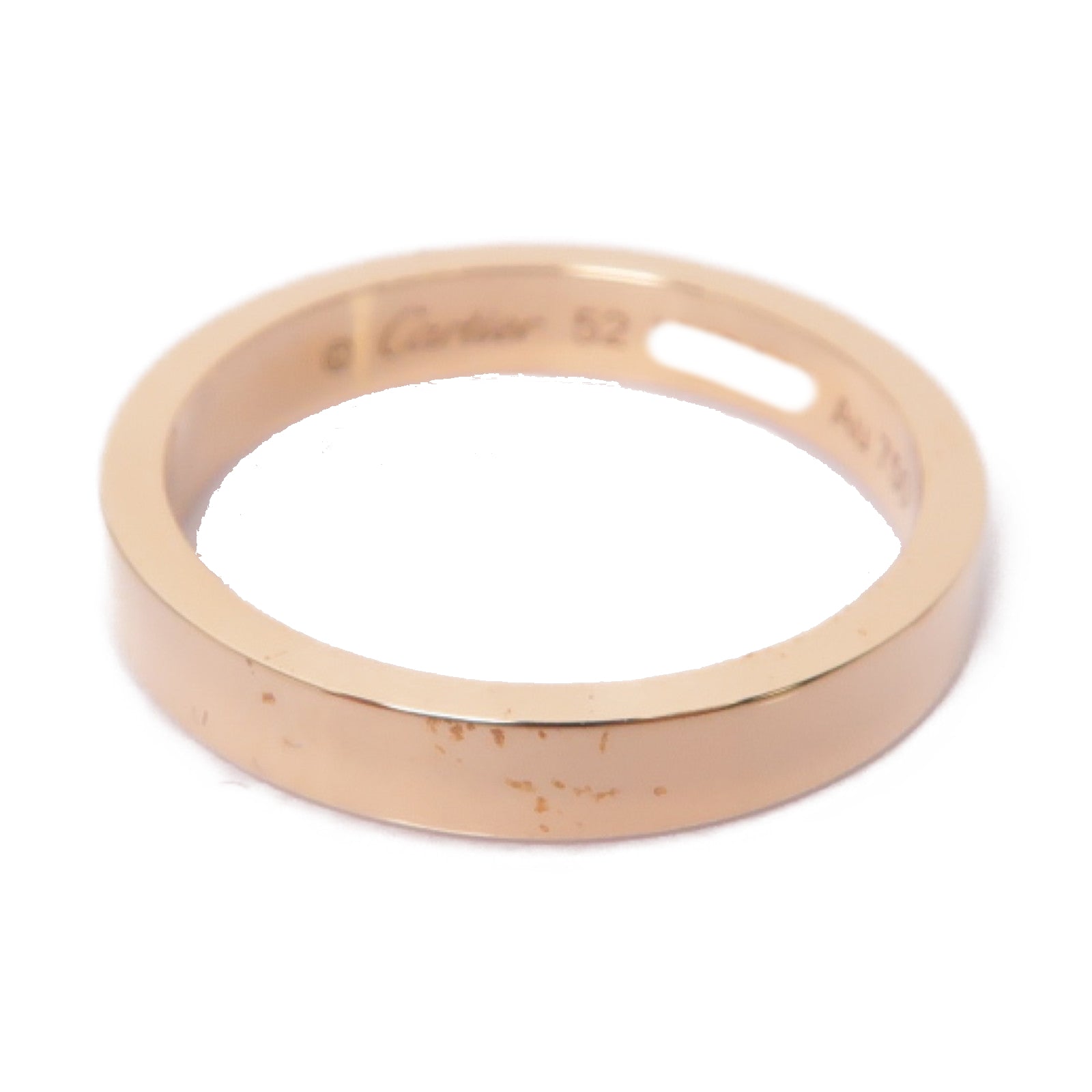 CARTIER 18K玫瑰金C De Ring鑽石戒指Cartier#52/US#6