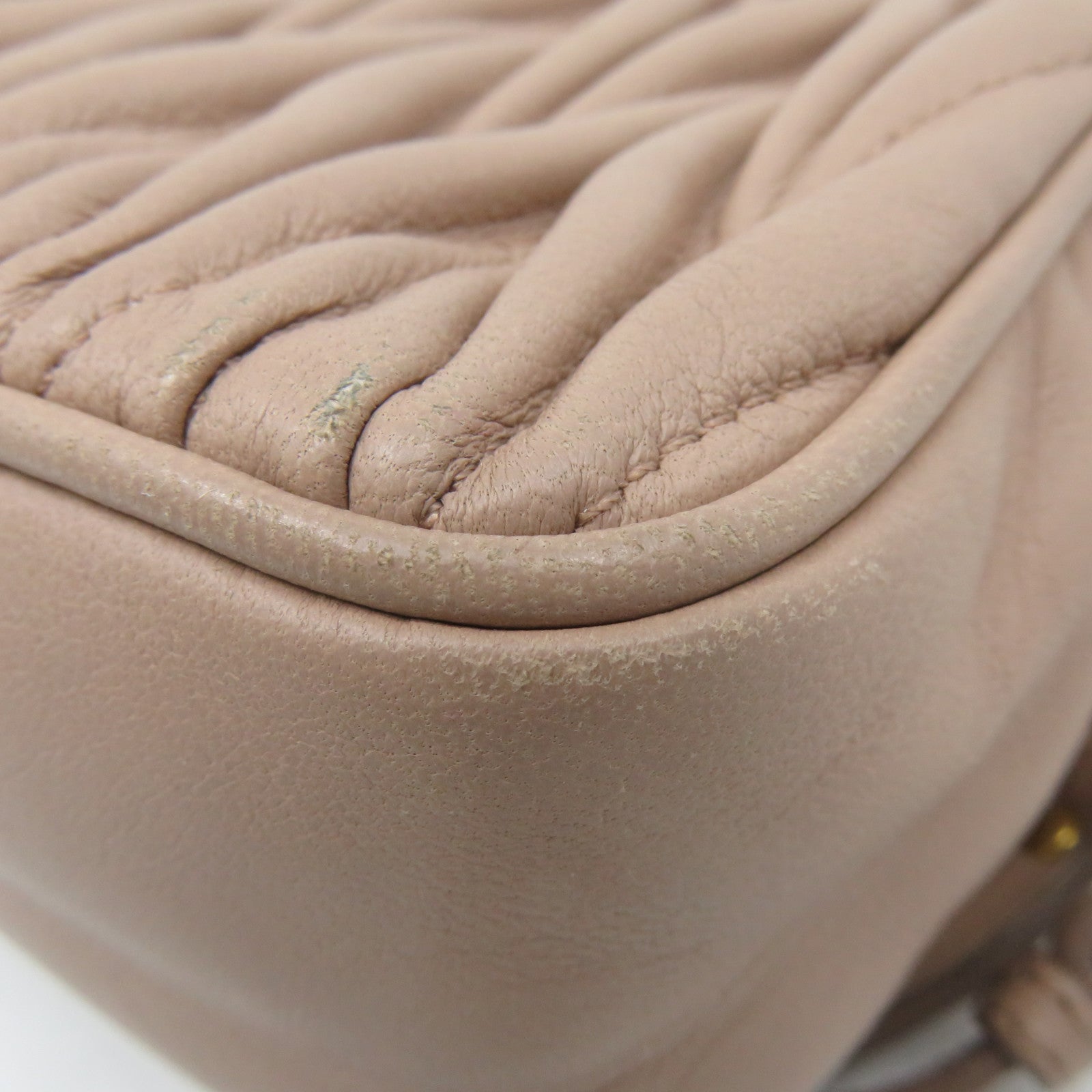 Miu Miu 羊皮皮革Shoulder Bag肩背袋粉紅色