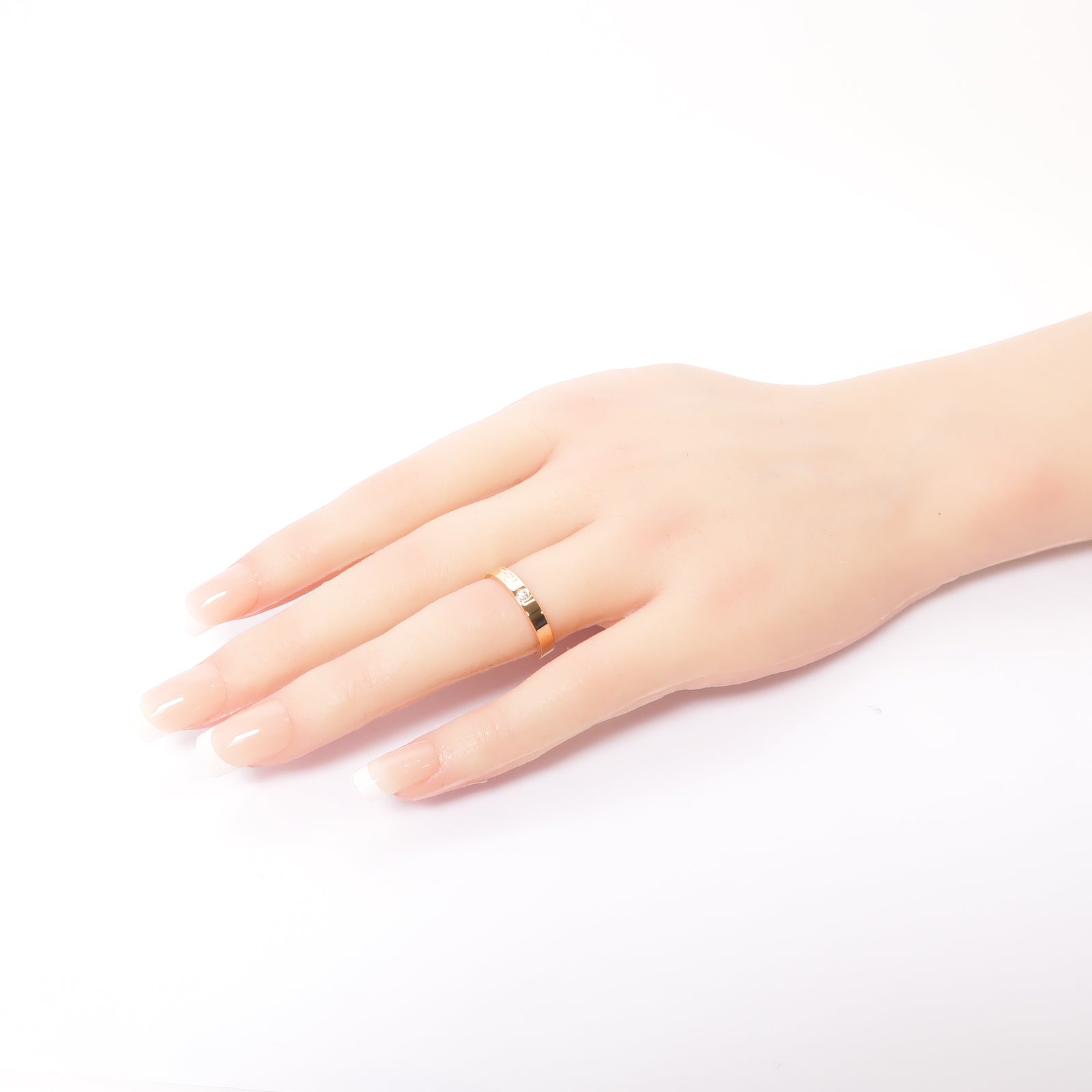 CARTIER 18K玫瑰金C De Ring鑽石戒指Cartier#52/US#6